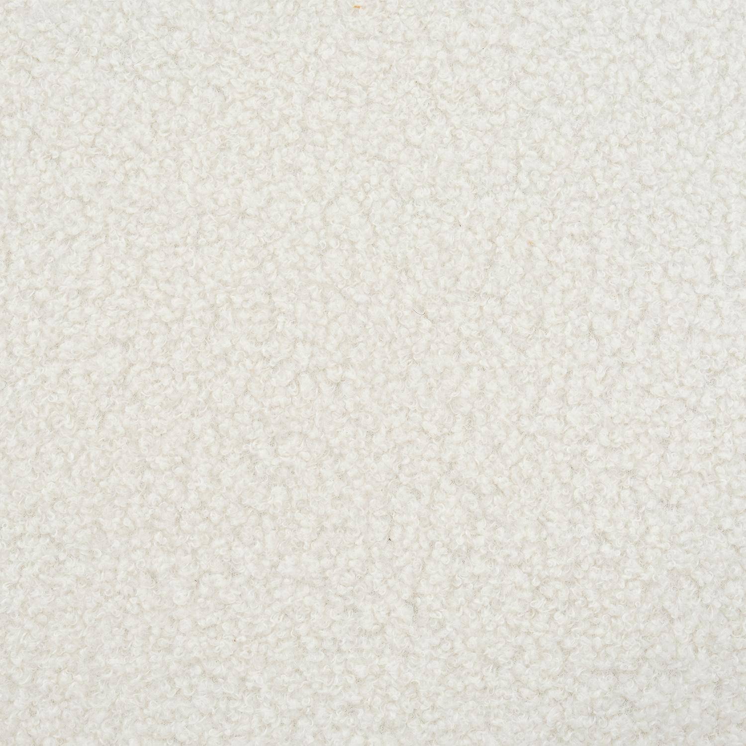 Tabouret pouf, pieds en bois d'hévéa et tissu bouclette, blanc ,sweeek,Photo5