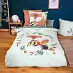 Parure de lit réversible 1 place imprimé renard en coton 140 x 200cm Photo2