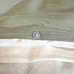 Parure de lit imprimé végétal blanc et kaki 240 x 220 cm en coton lavé  Photo5