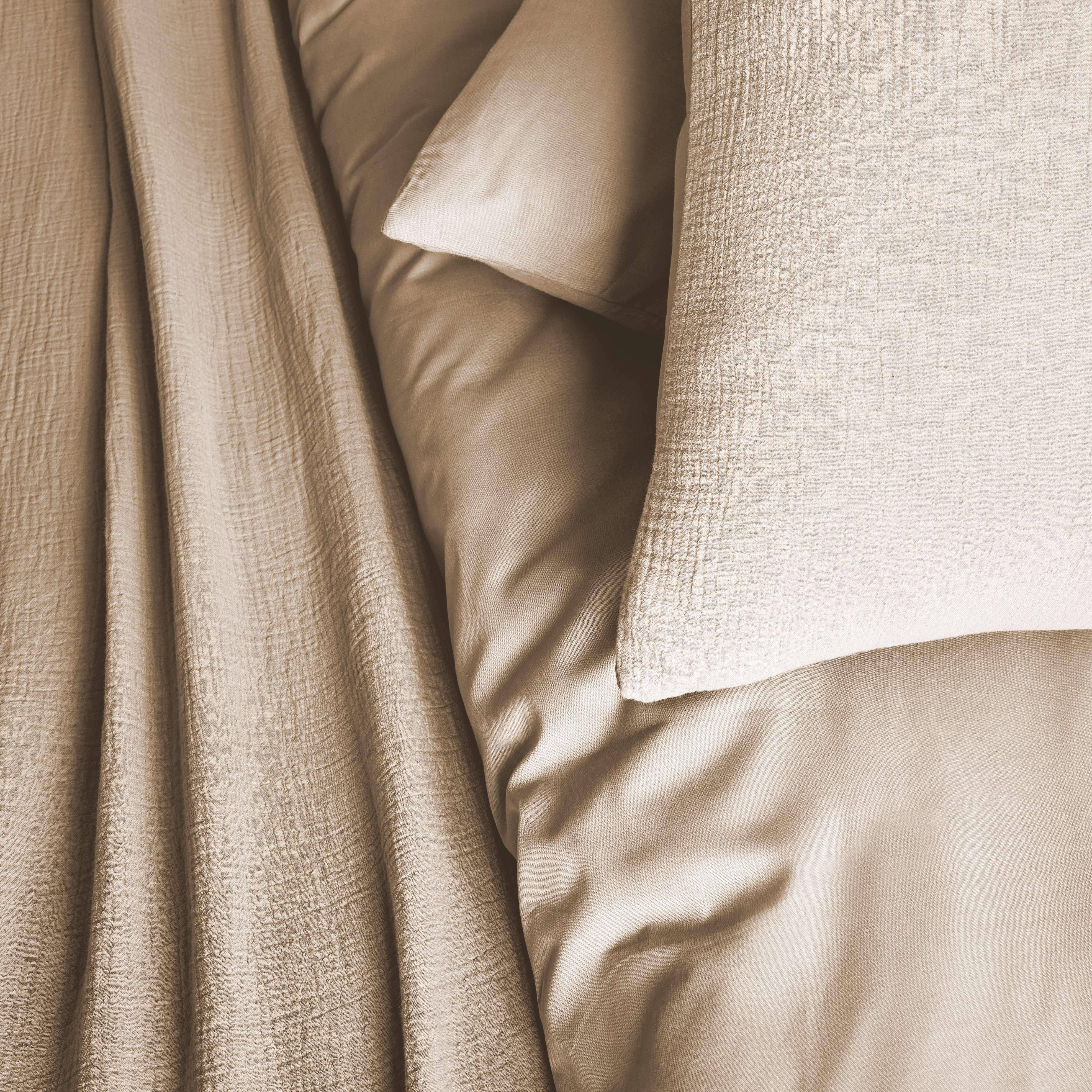 Juego de cama gasa de algodón beige, Alix, 260x240x260 cm Photo2