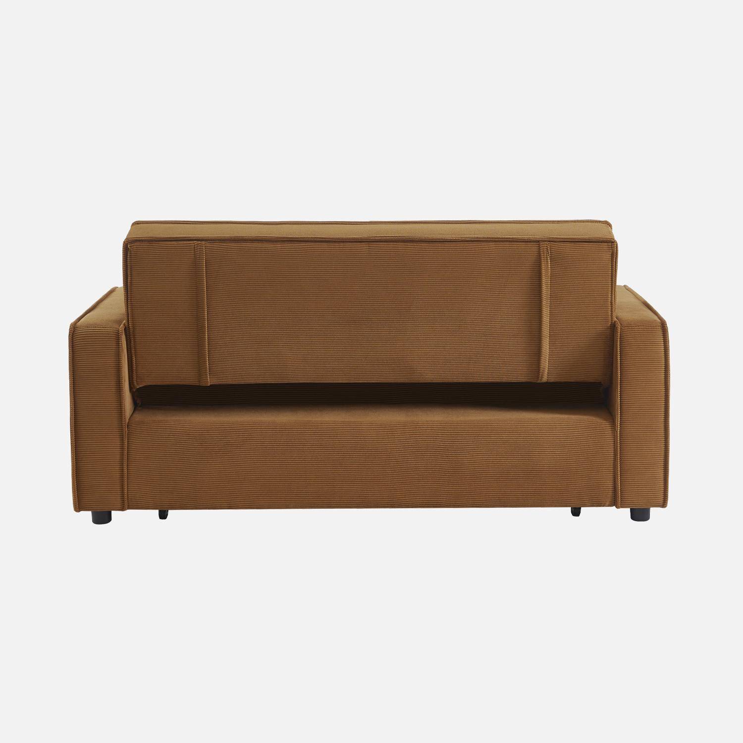 Schlafsofa 3-Sitzer mit braunem Cordbezug, B 172,5 x T 91,5 x 88,5cm - Chill Photo6