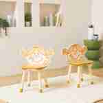 Lot de 2 chaises enfant collection Monsieur/Madame - Madame Bonheur Audrey, orange  Photo2