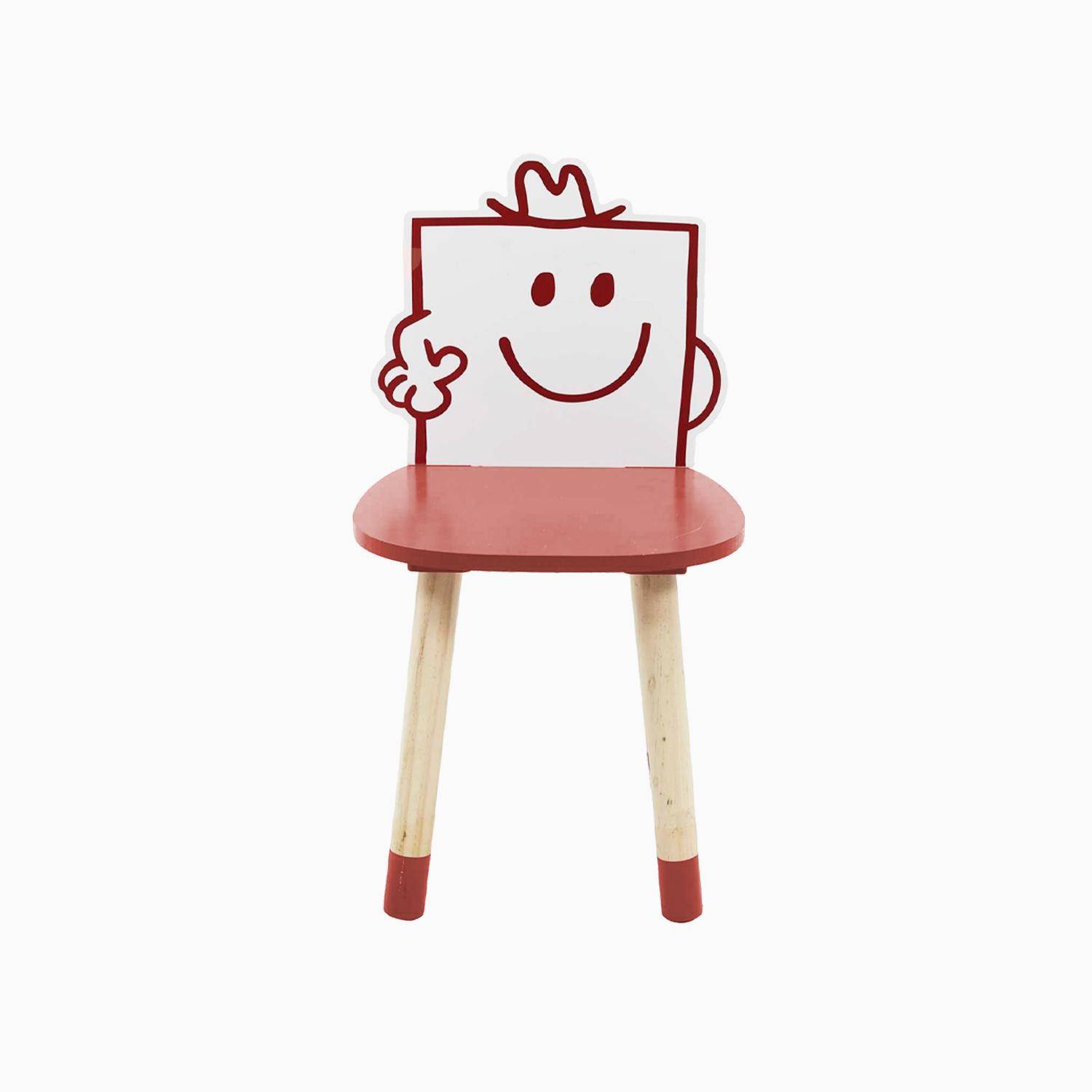 Set of 2 children's chairs, Mr. Men & Little Miss collection - Mr. Strong , Pierre, red Photo5
