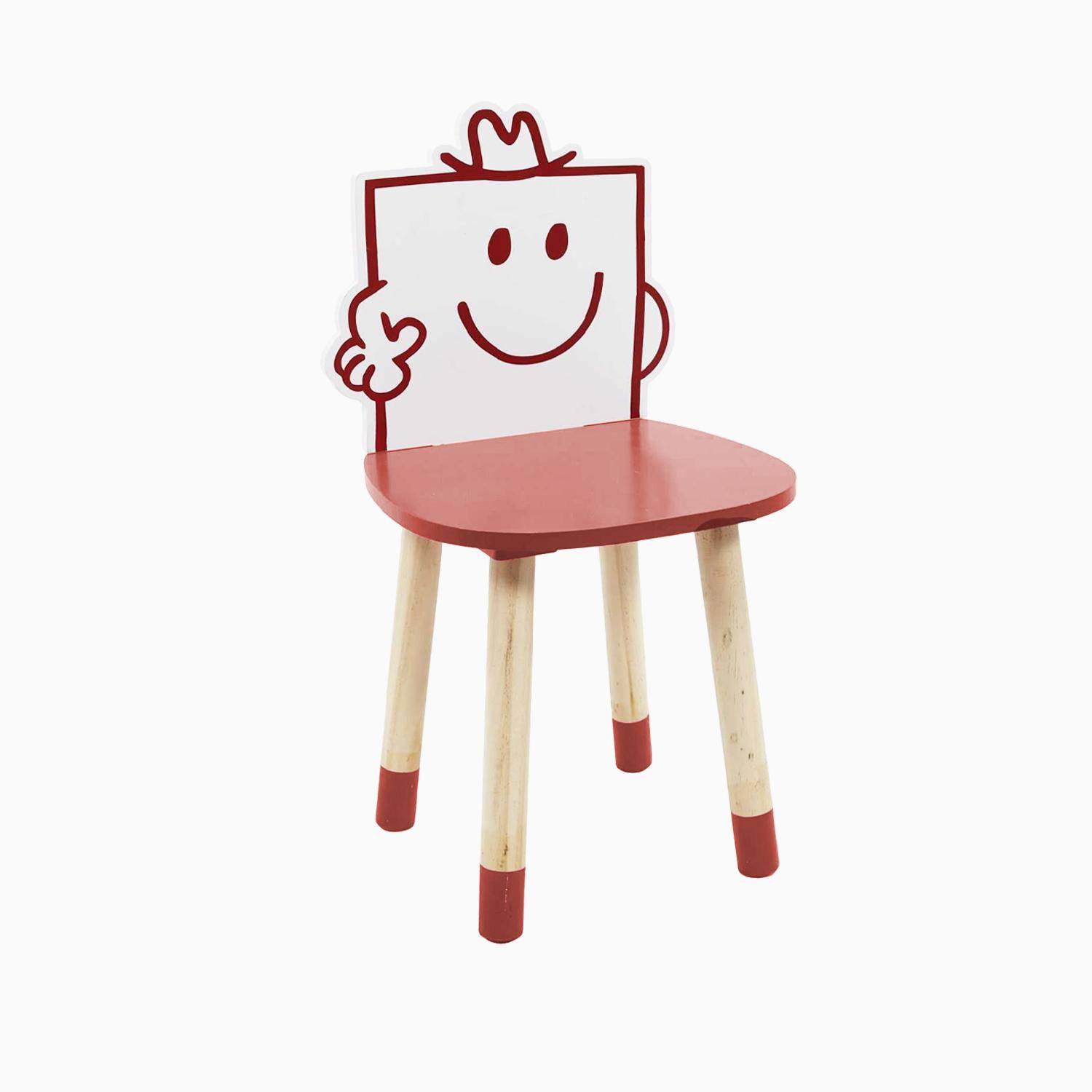 Set of 2 children's chairs, Mr. Men & Little Miss collection - Mr. Strong , Pierre, red Photo4
