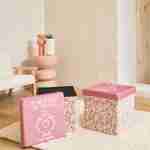 Conjunto de 2 bancos dobráveis para crianças, cor-de-rosa, coleção Senhoras e Senhores, Senhora PrincesaElisabeth Photo1