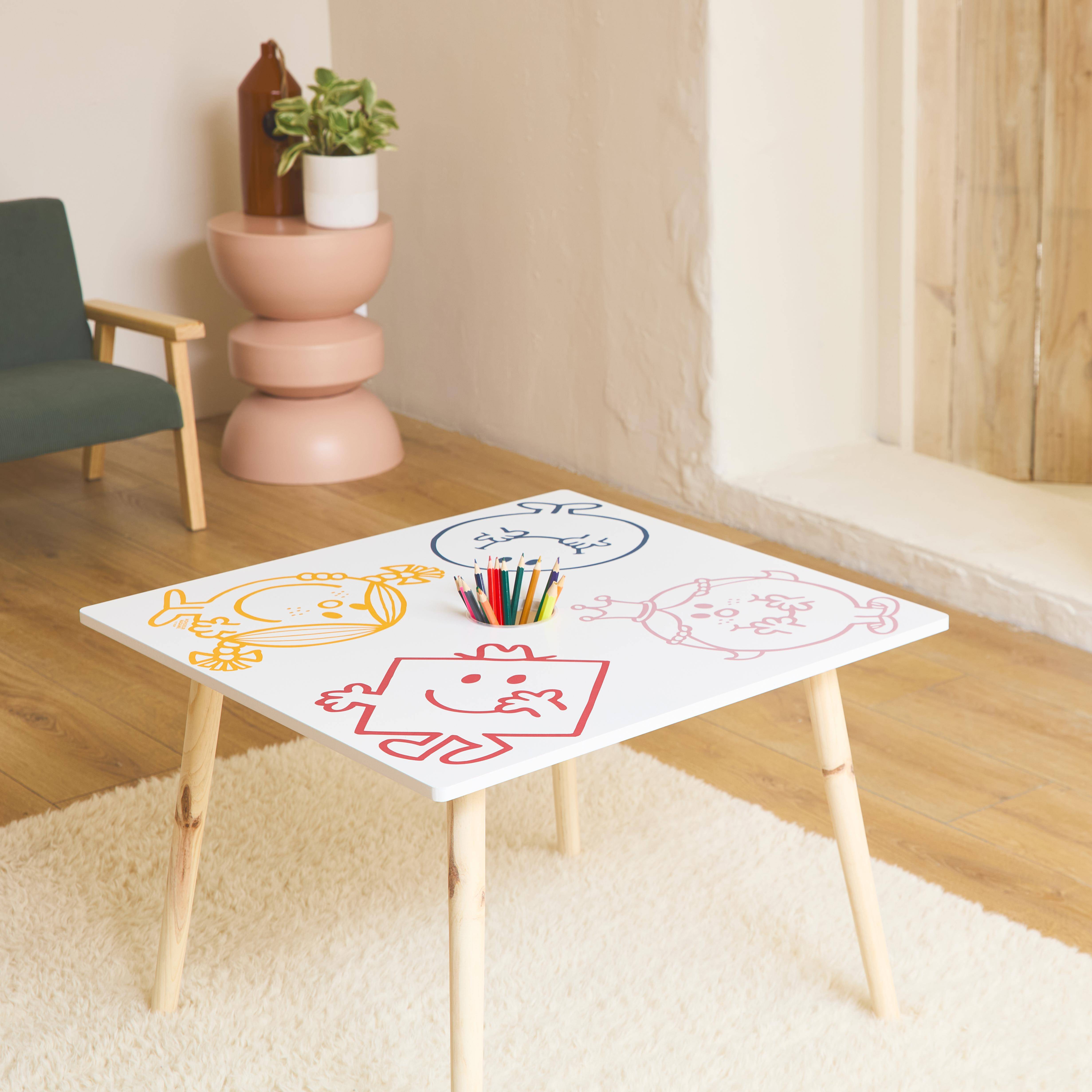 Table with pencil cup for children in the Mr. Men & Little Miss collection,sweeek,Photo1