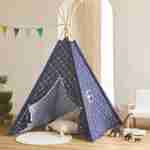 Navy blue children's tepee from the Mr. Men & Little Miss collection, Mr. Happy Achille Photo1