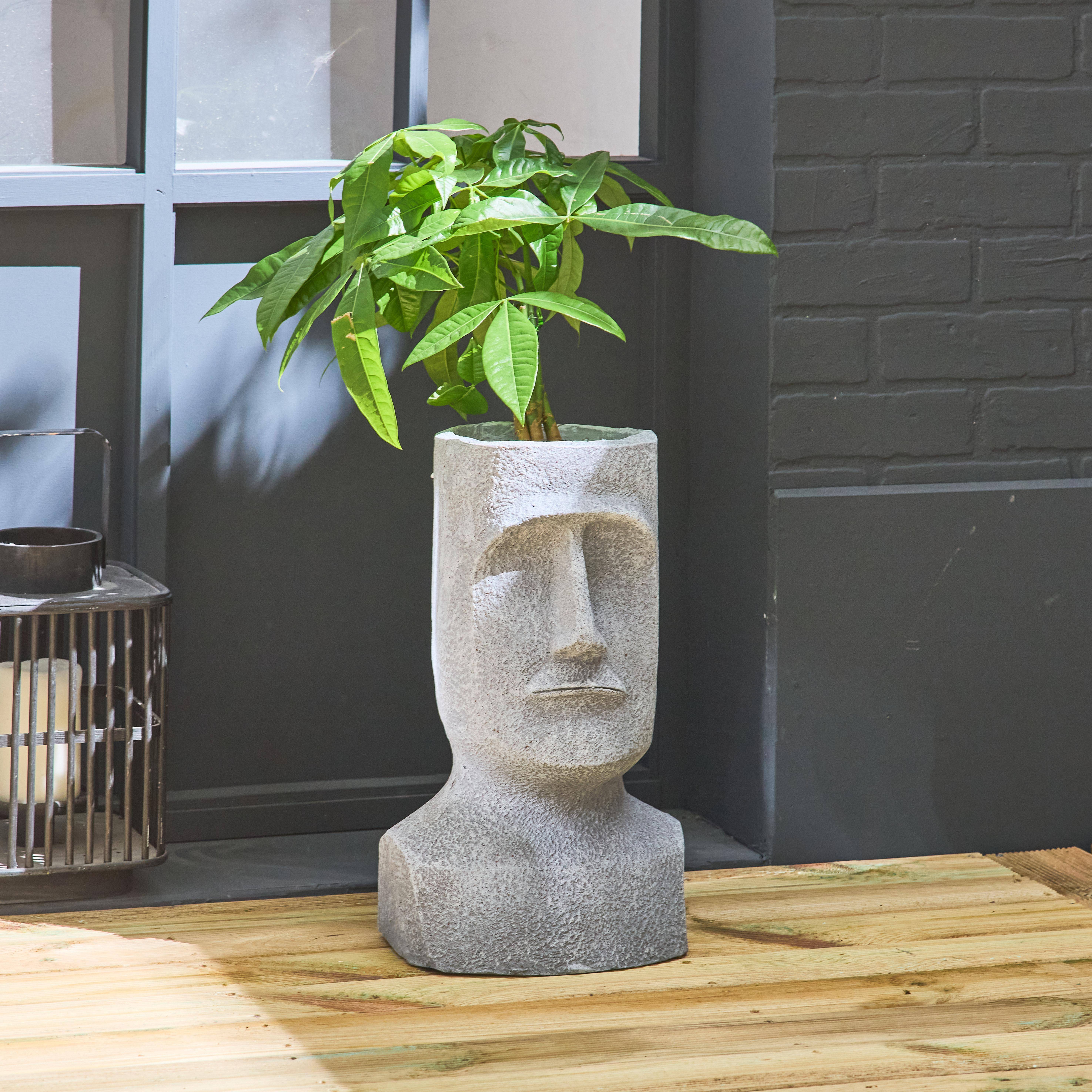 Aztecka figurka, osłonka na doniczkę, statuetka na rośliny, z magnezji H42 cm Photo1