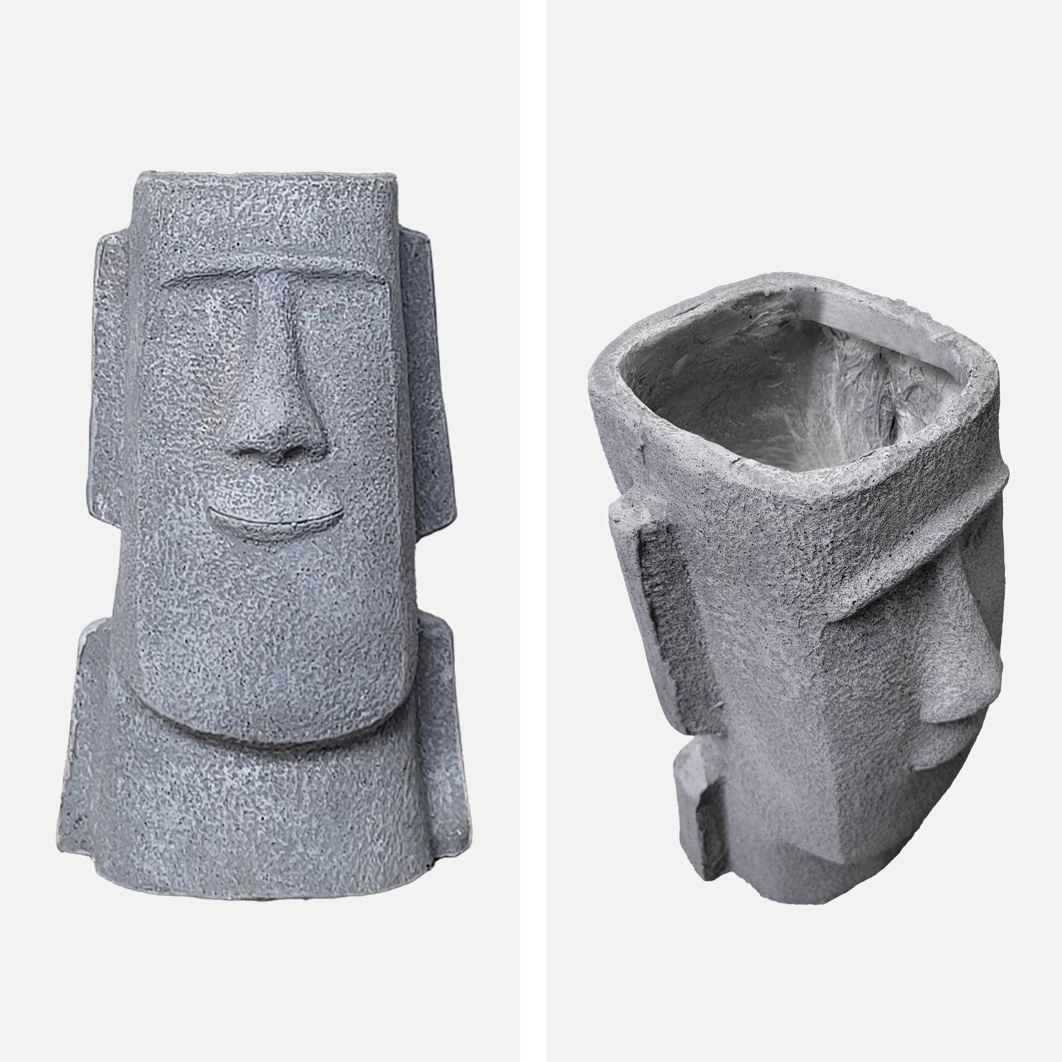 Estatueta azteca para vaso, estatueta de planta de magnésia H42,5cm Photo3