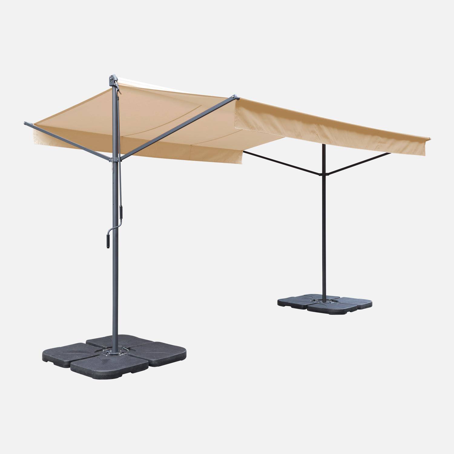 Markise 4x3m beige + 2 Sets mit 4 Fliesen I sweeek