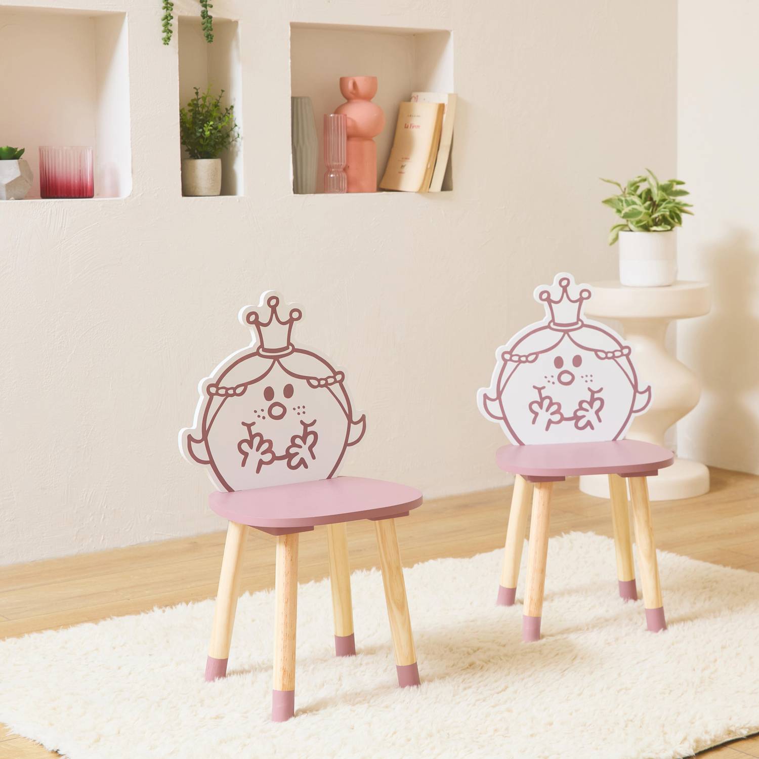 Set of 2 children's chairs, Mr. Men & Little Miss collection - Little Miss Princess, pink Photo1