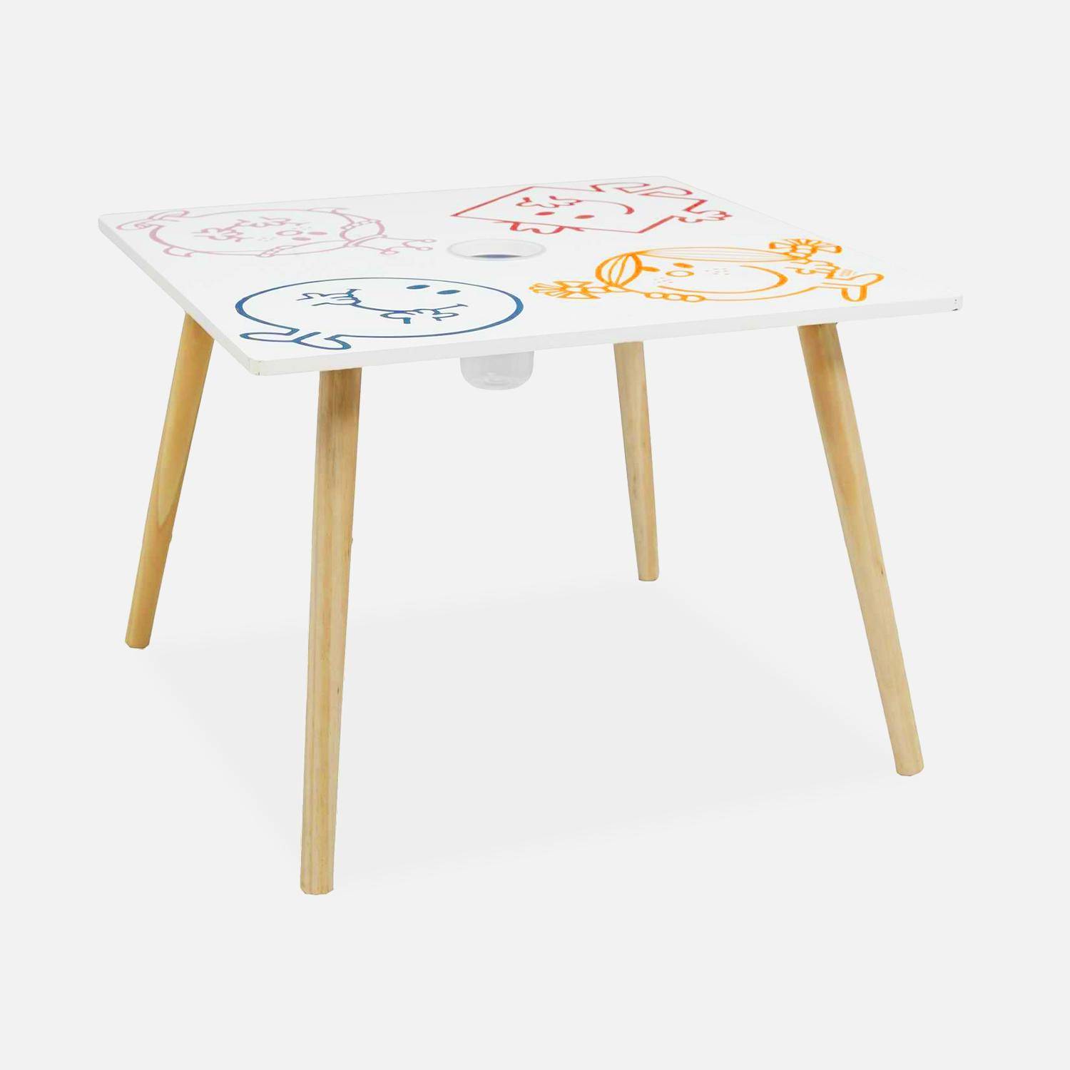 Table pour enfant avec pot à crayon + 2 chaises Madame Princesse + 2 chaises Monsieur Heureux,sweeek,Photo11