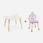 Table pour enfant avec pot à crayon + 4 chaises Madame Princesse collection Monsieur Madame  Photo5