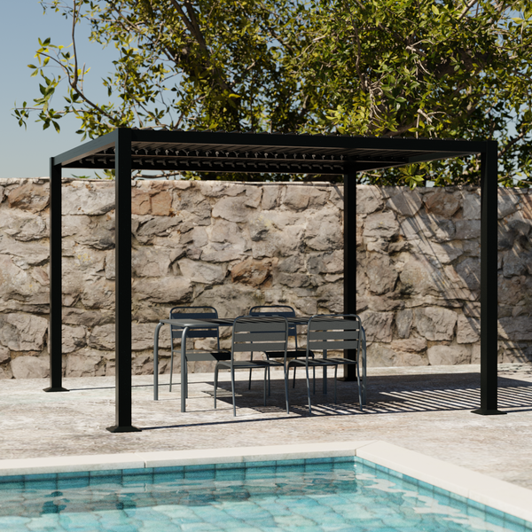 Pergola 3x3m (pergoly 3x3m, Hliníkové pergoly, venkovní prostor) Pergola 3x3m