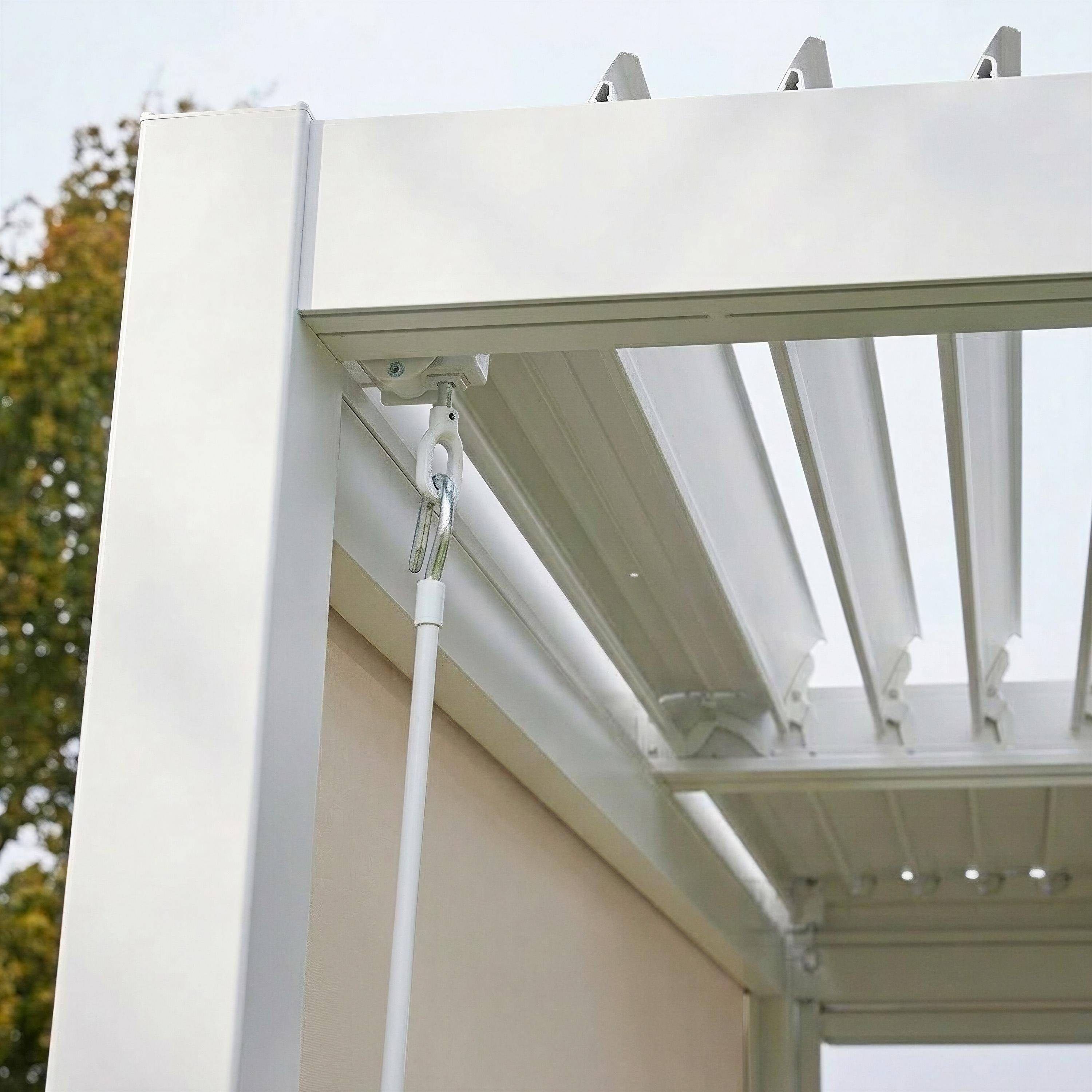 Pergola lamelowa aluminiowa z regulowanymi lamelami 4x3m Palace biała  Photo2