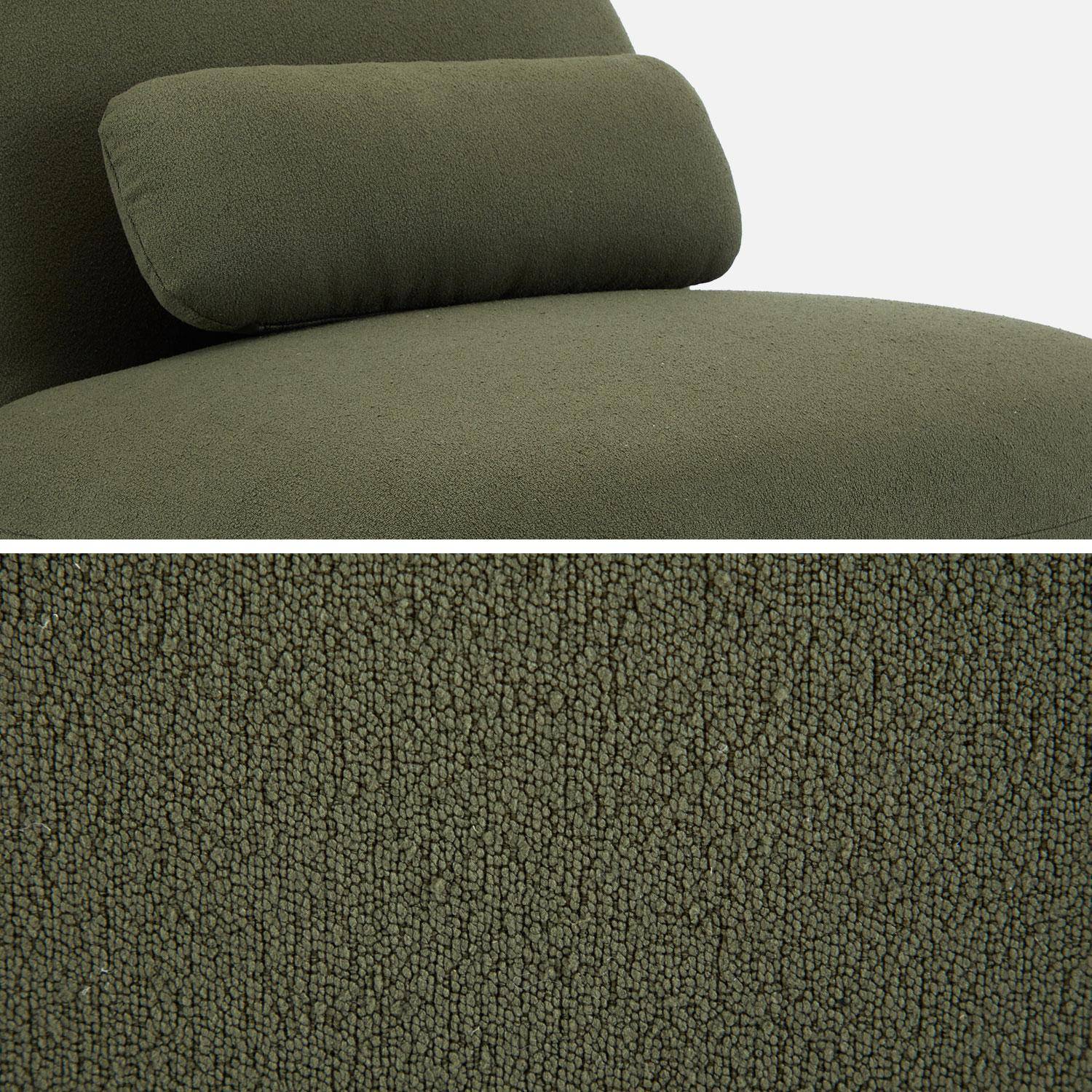 Silla giratoria 360 borreguito texturizada, Spino, Kaki oscuro, 85x85x75 cm,sweeek,Photo8