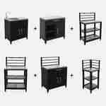 Ensemble de meubles de cuisine extérieure en acier inoxydable 6 modules Photo1