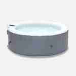 Spa MSPA gonflable rond gris 4 places - système anti-gel + bâche, 180 cm + cadre résine tressée Photo2
