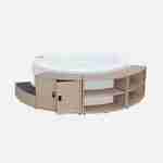 MSPA, opblaasbare ronde spa, grijs, voor 4 personen - antivriessysteem + cover, 180 cm + frame van geweven hars Photo5