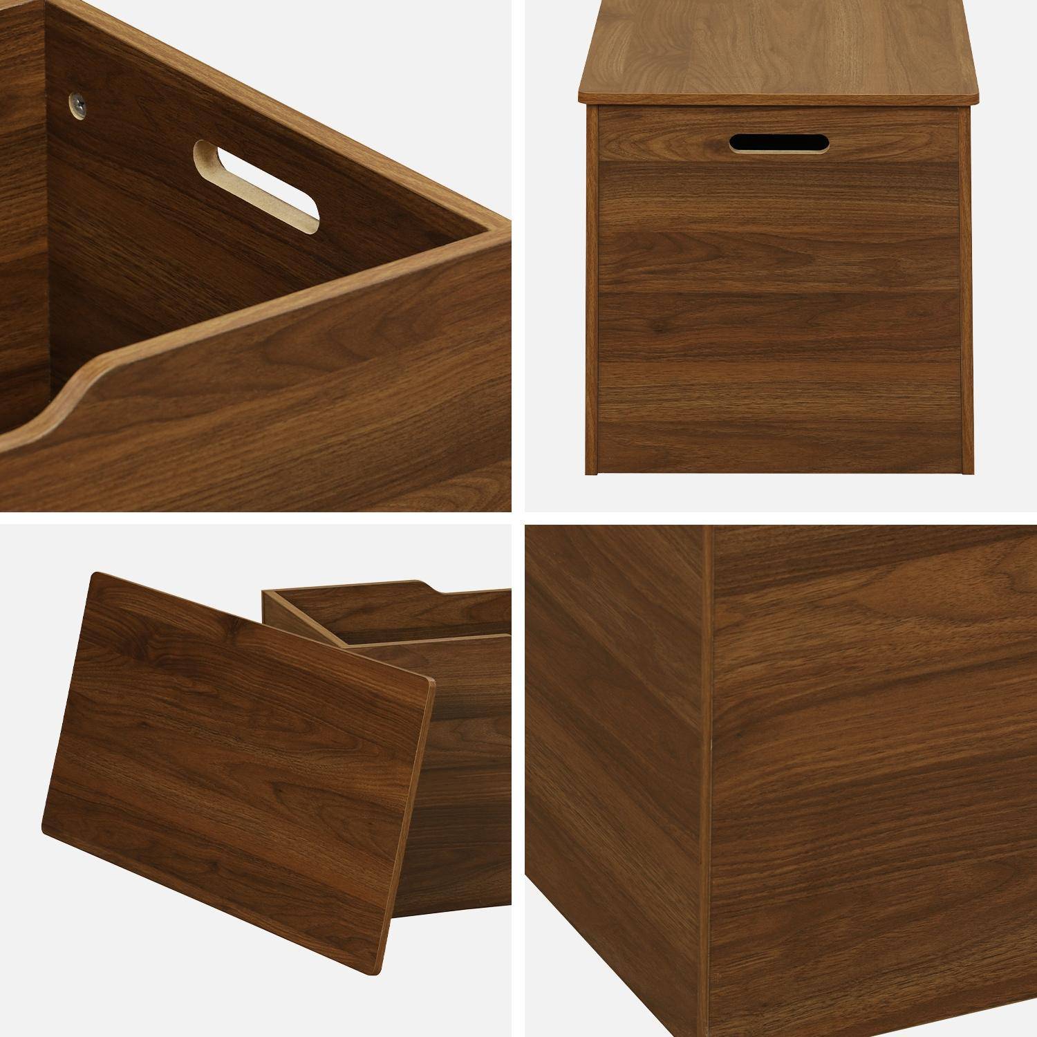 Bedeind, bankkist walnootkleurig hout Photo5