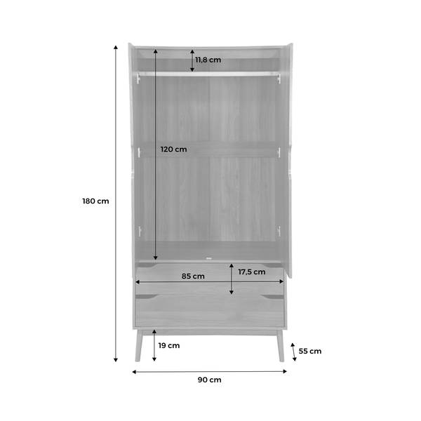 DESIGN DELIGHTS WANDELAARS MET SCHELF VINTAGE | 60x26x10cm DESIGN DELIGHTS WANDELAARS MET SCHELF VINTAGE | 60x26x10cm