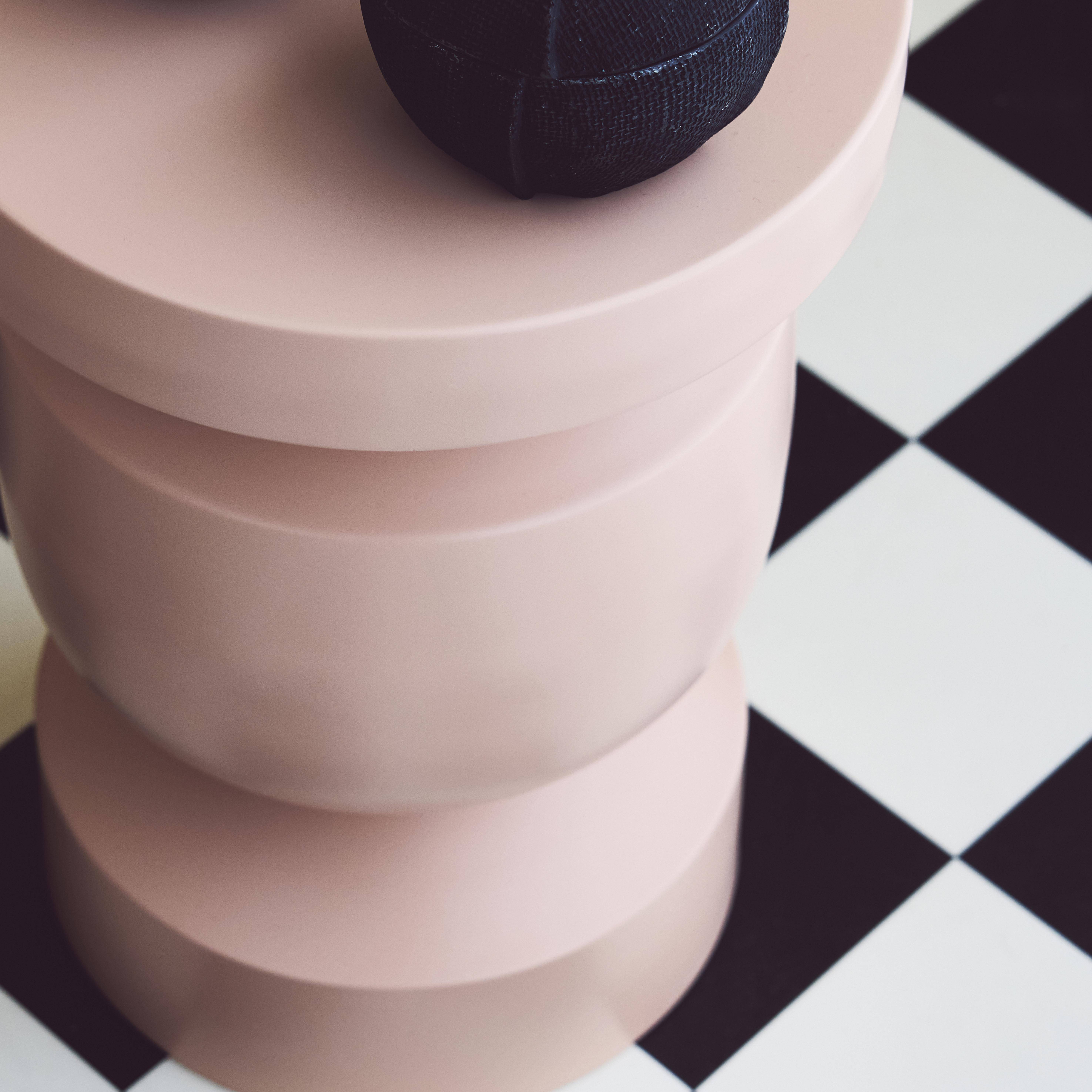 Metal side table, Alma, Pink, 30.5x30.5x46.5 cm Photo2