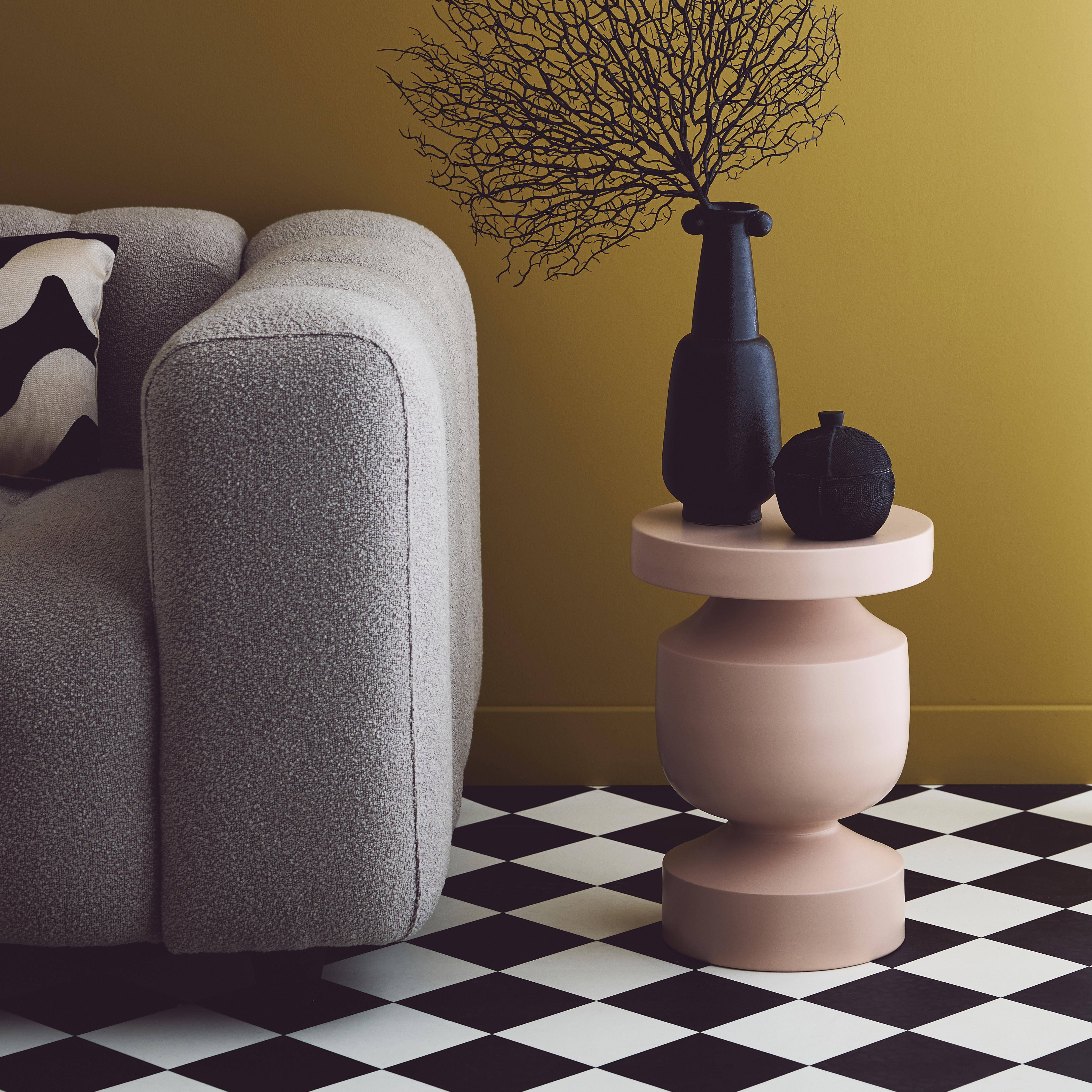 Metal side table, Alma, Pink, 30.5x30.5x46.5 cm Photo1