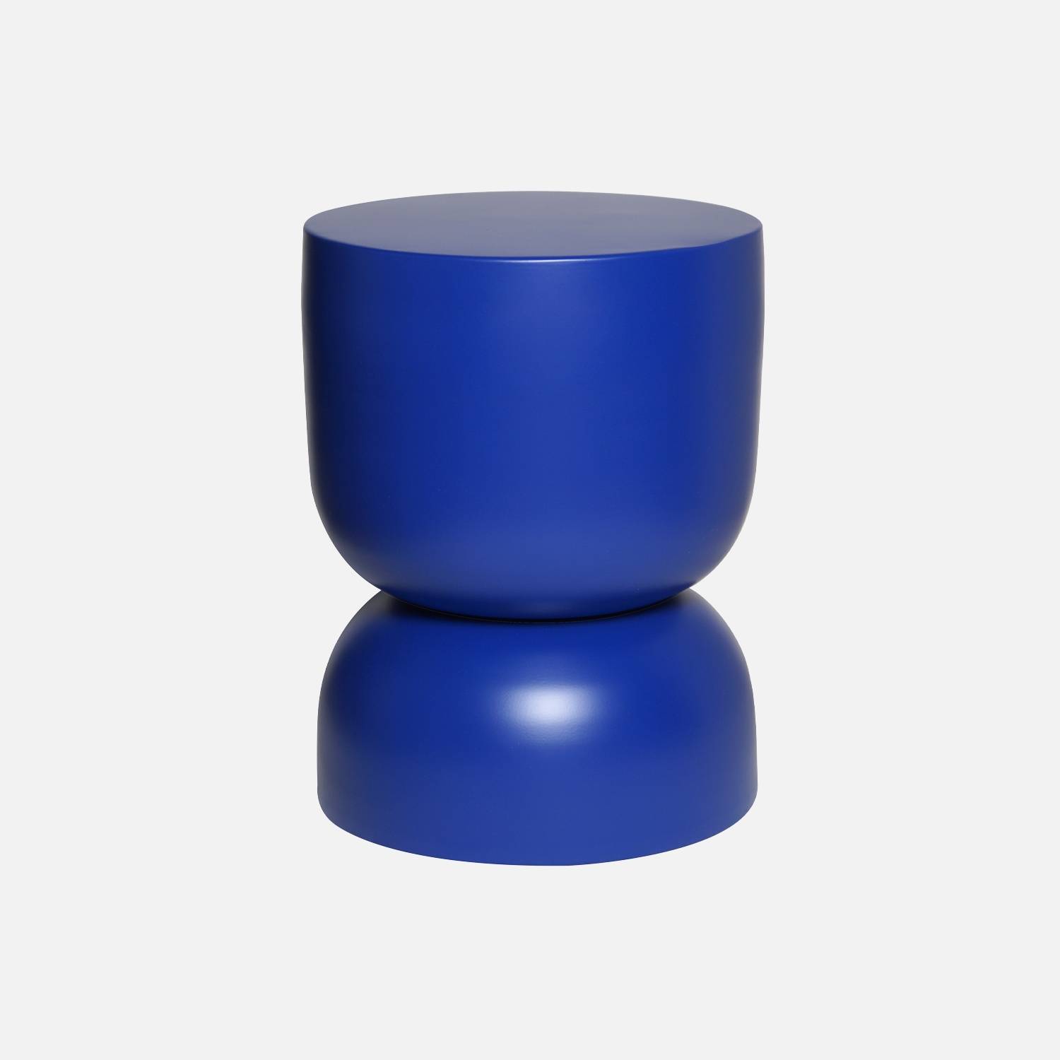 Mesa de apoio o mesa de cabeceira em metal, 32x42cm, Azul