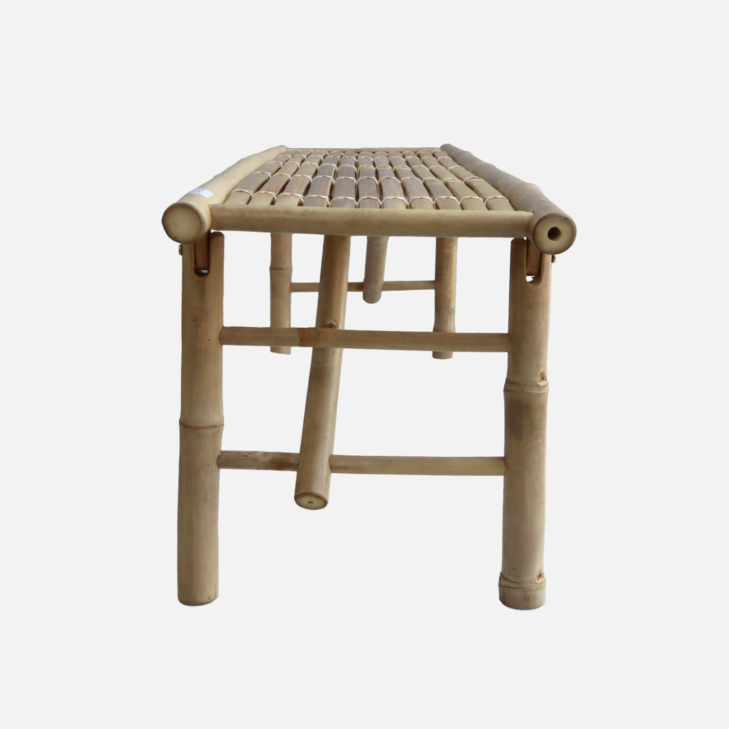 Banc en bambou 120cm Photo4