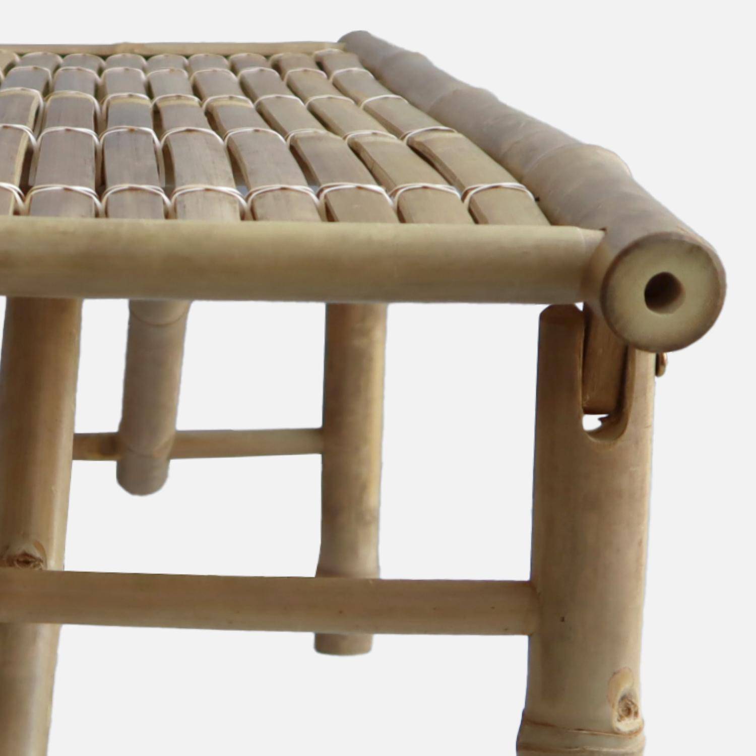 Banc en bambou 120cm Photo5