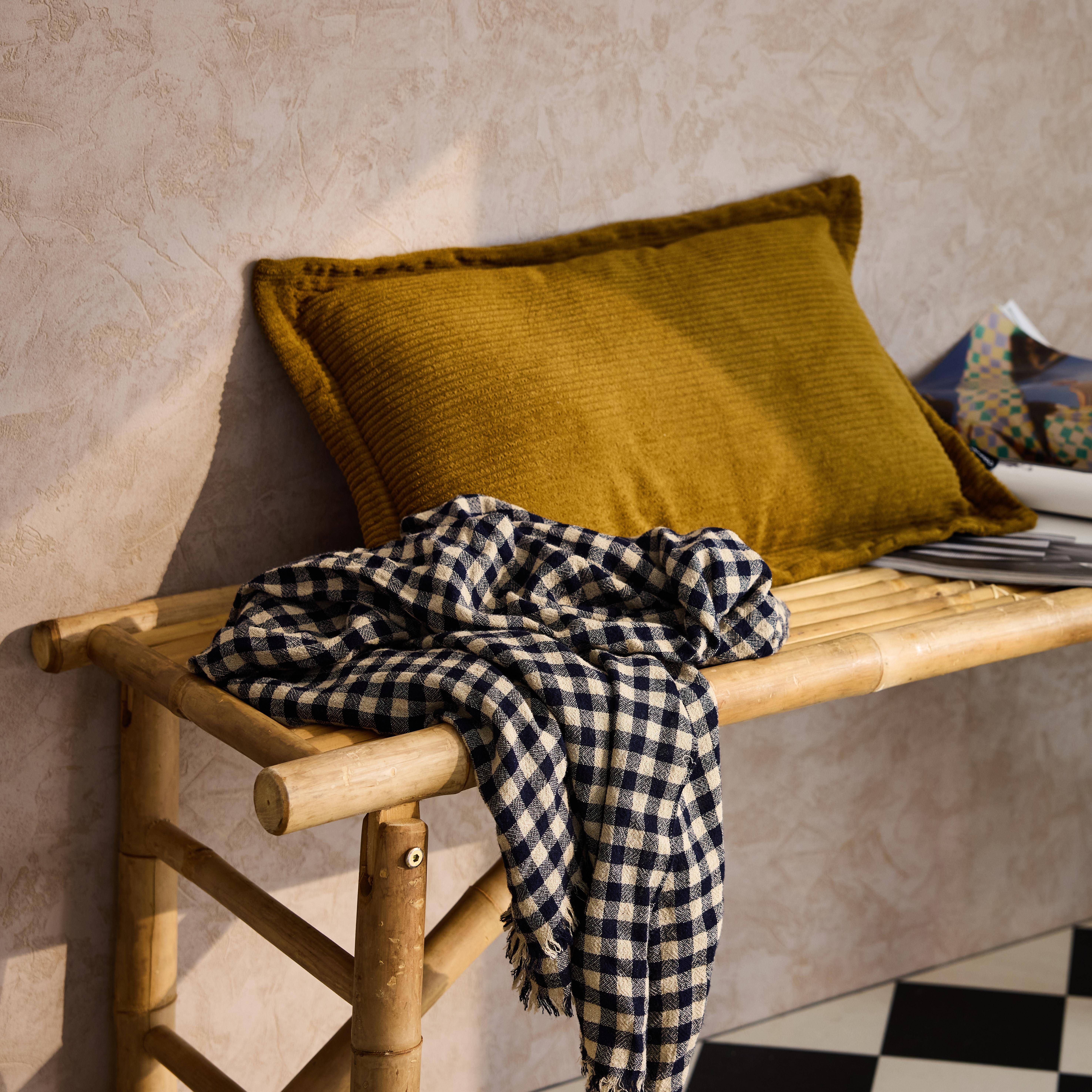 Banc en bambou 120cm Photo2