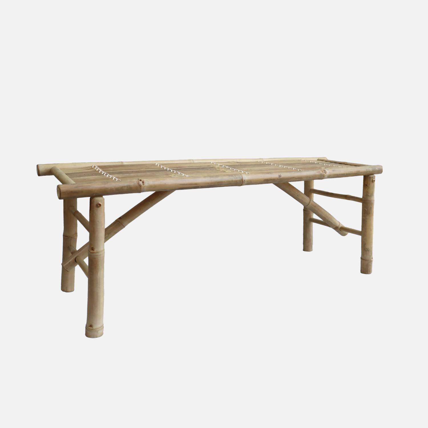 Banc en bambou 120cm Photo3