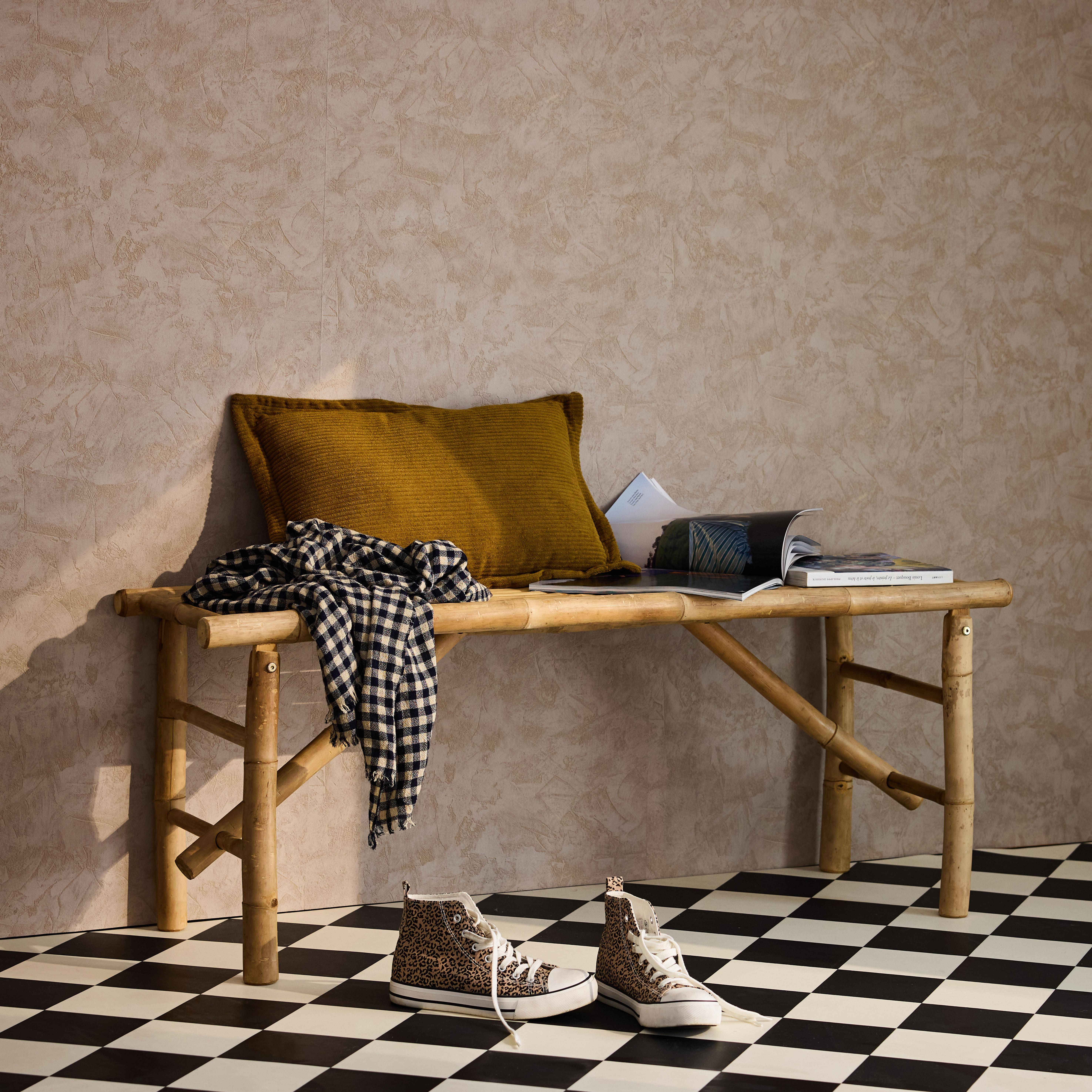 Banc en bambou 120cm Photo1