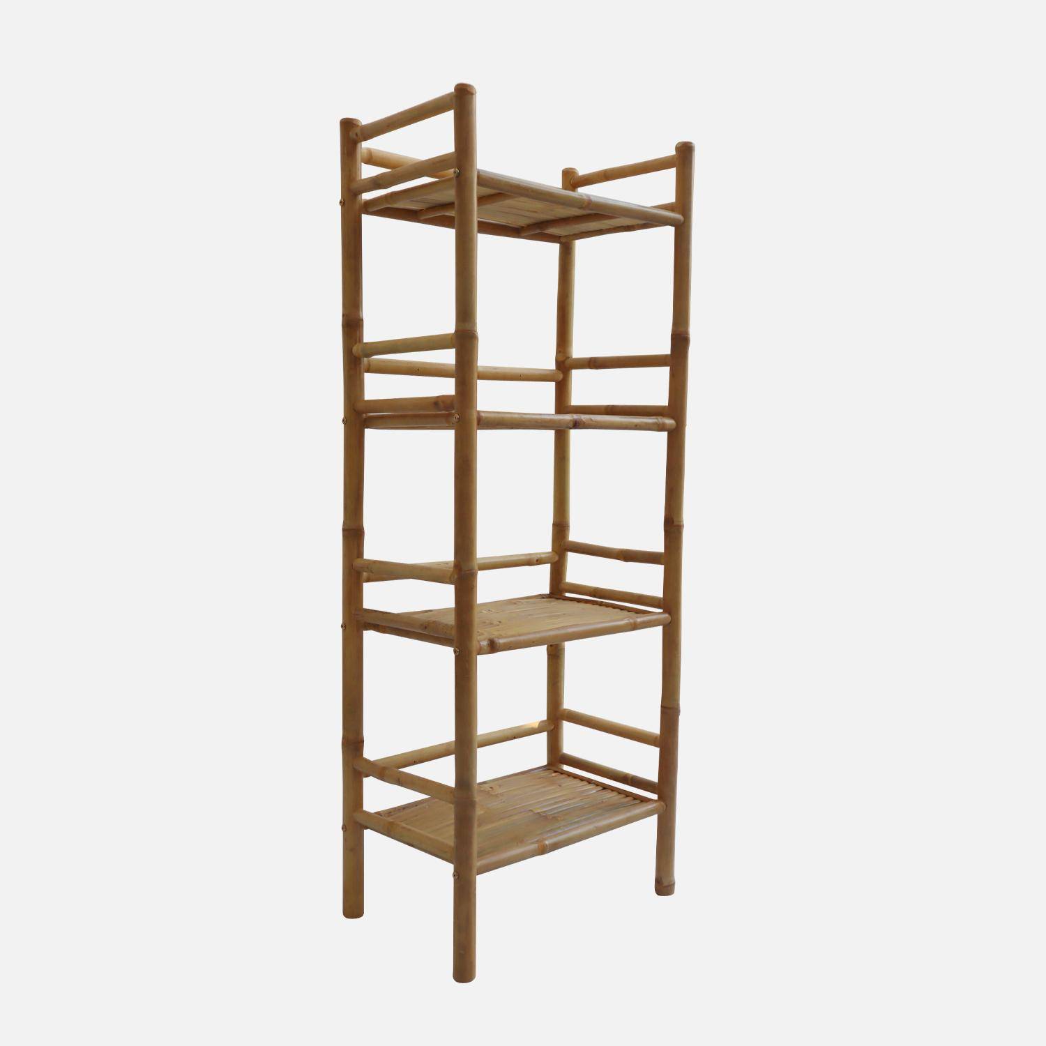 Etagère en bambou 4 niveaux L54cm x P32 x H144cm Photo3