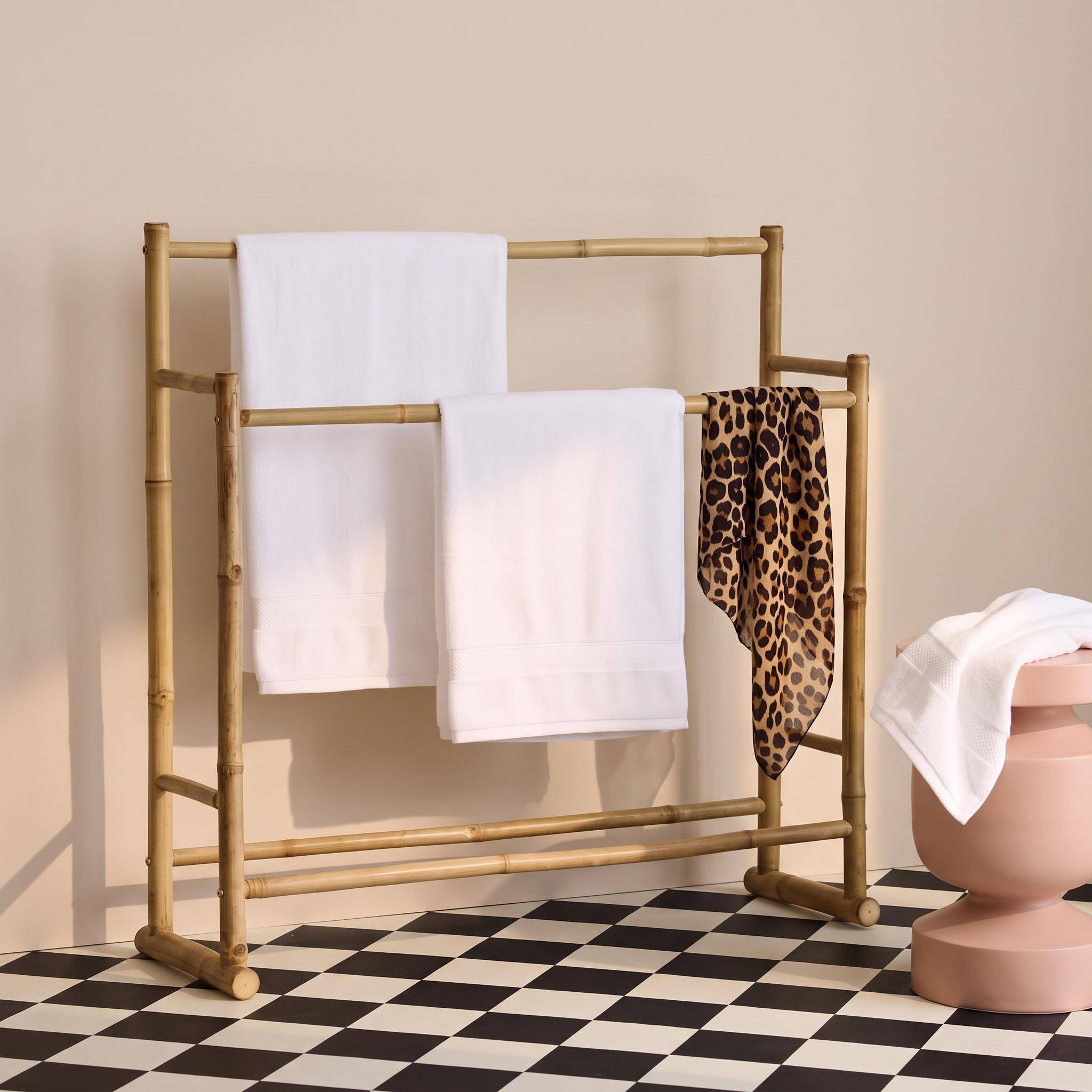 Bamboo double towel rail, Fidji, Natural, 100x37x98.7 cm Photo2