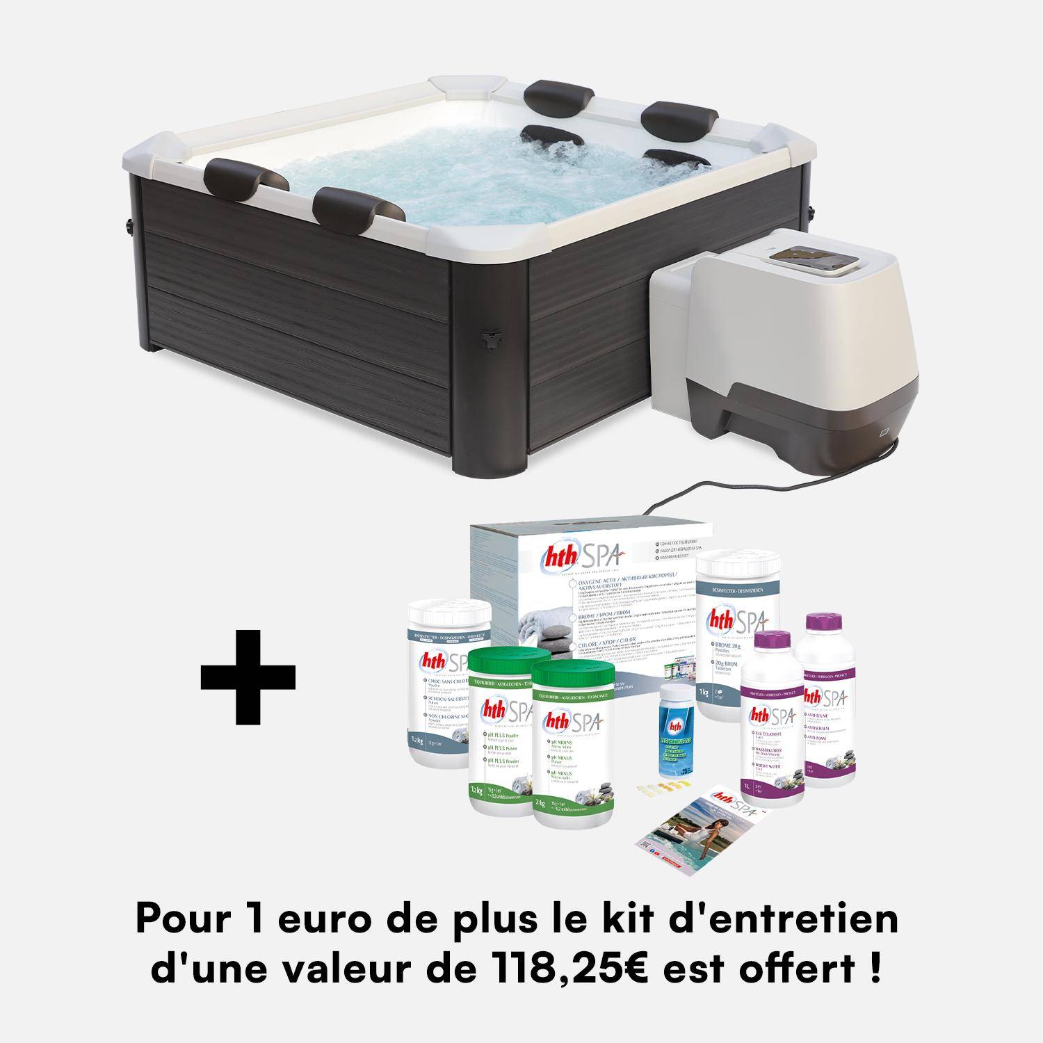 Spa rigide 6 places bâche + Kit traitement au brome I sweeek