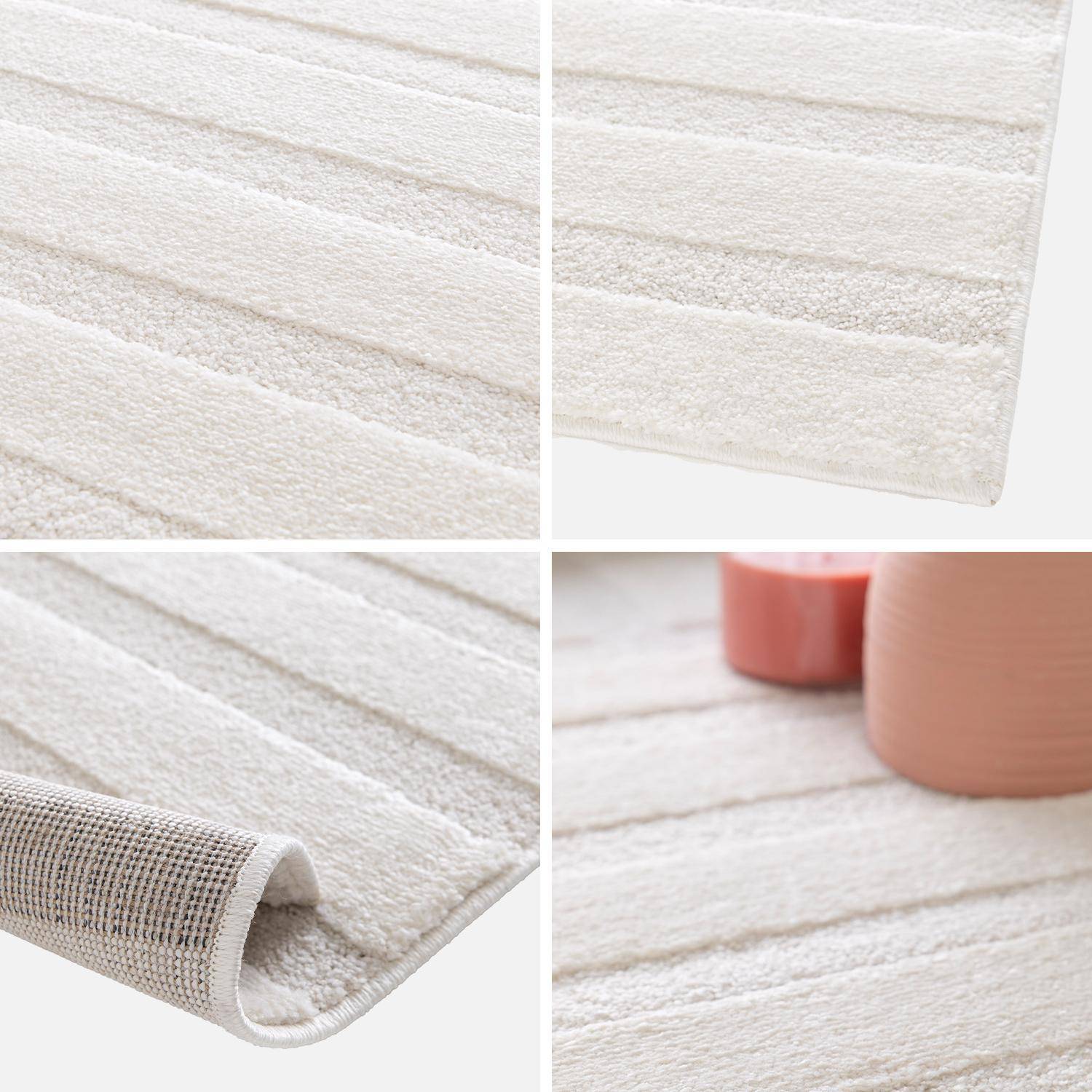 Tapis intérieur motifs arches, poils ras 200 x 290cm crème  Photo3