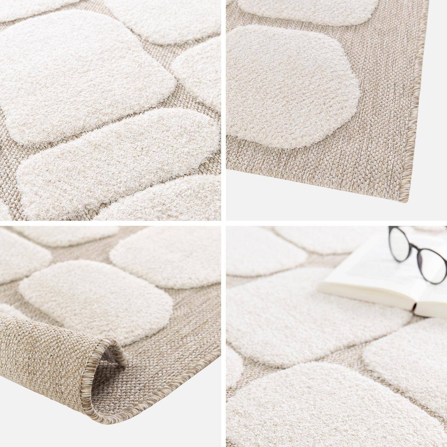 Interior rug with cobblestone pattern, beige and cream, Bradley, 230x160x1.1 cm Photo3