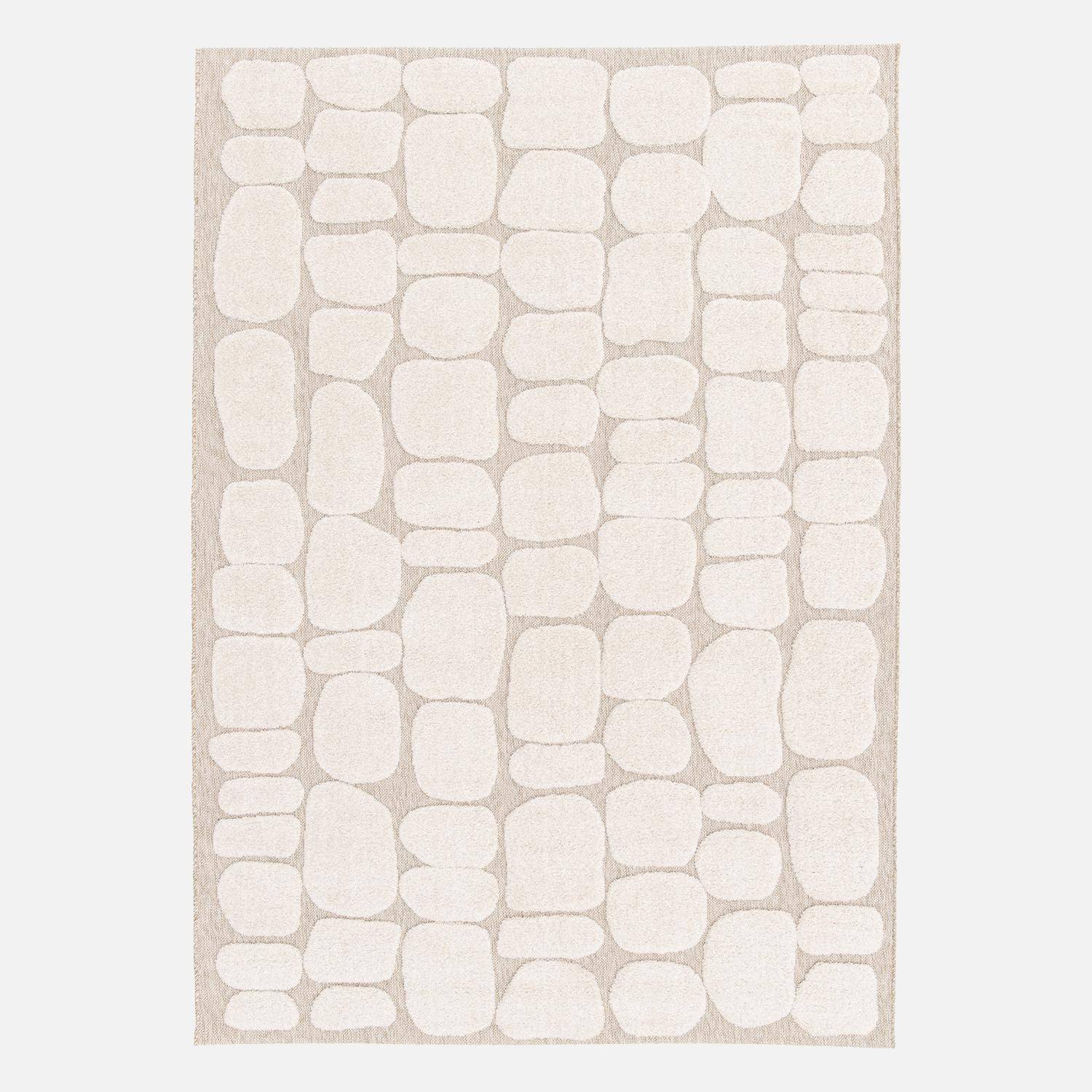 Interior carpet with cobblestone pattern, beige and cream, Bradley, 80 x 150 cm,sweeek,Photo1