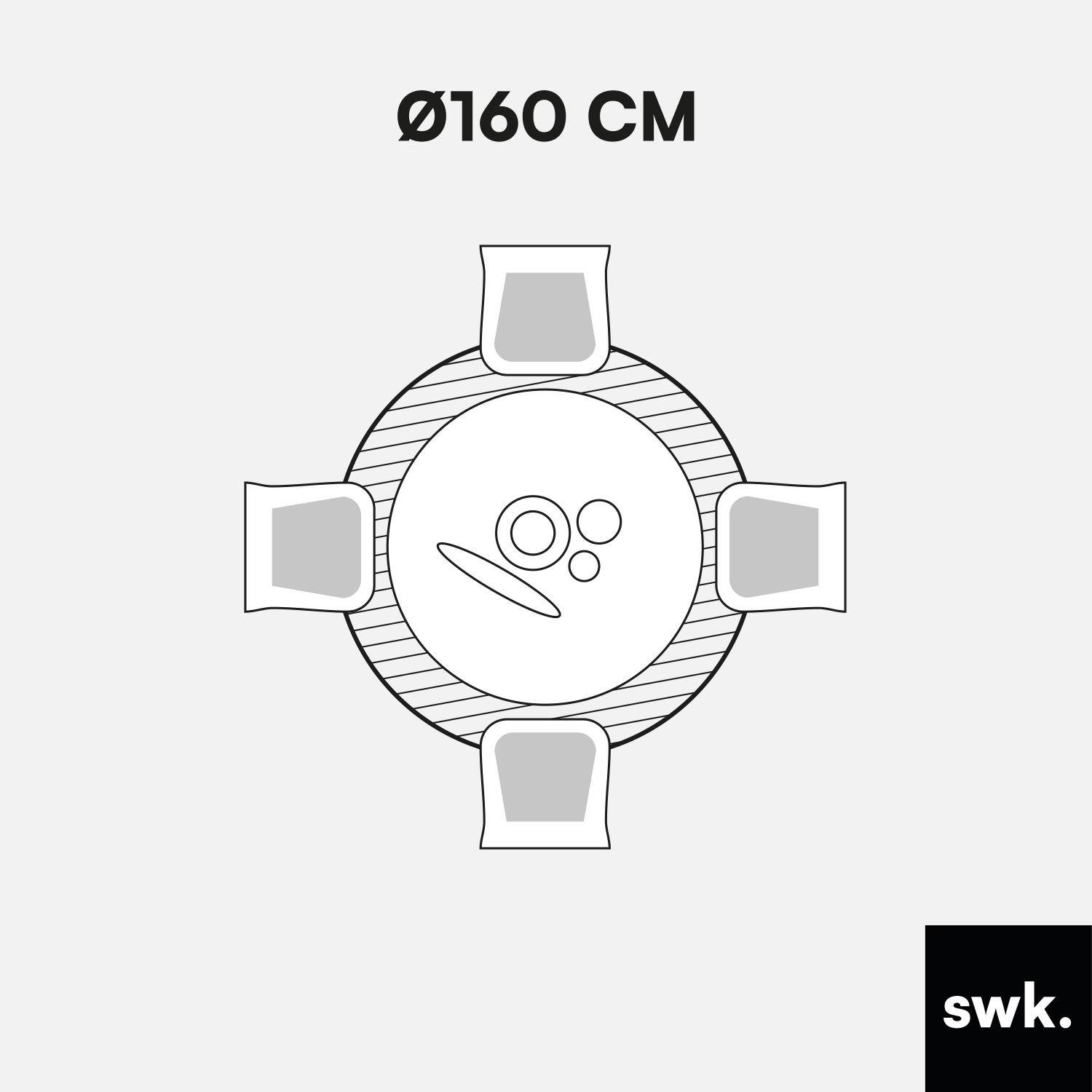 Tappeto per interni con motivi ondulati in rilievo, 160cm, Chuck, Crema, 160x160x1.4 cm,sweeek,Photo6