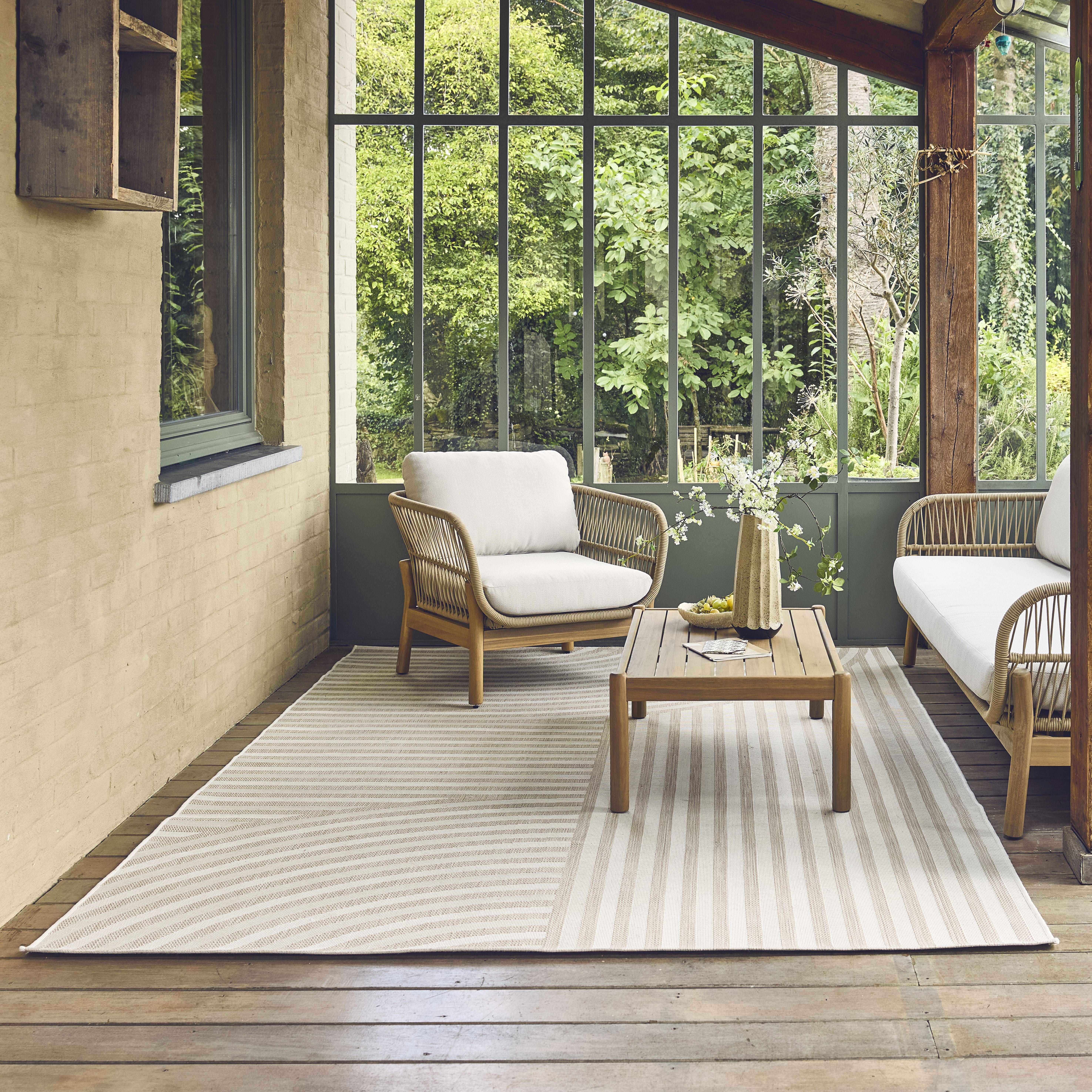 Tappeto per interni/esterni con archi beige, 120 x 170 cm 100% poliestere riciclato Photo3