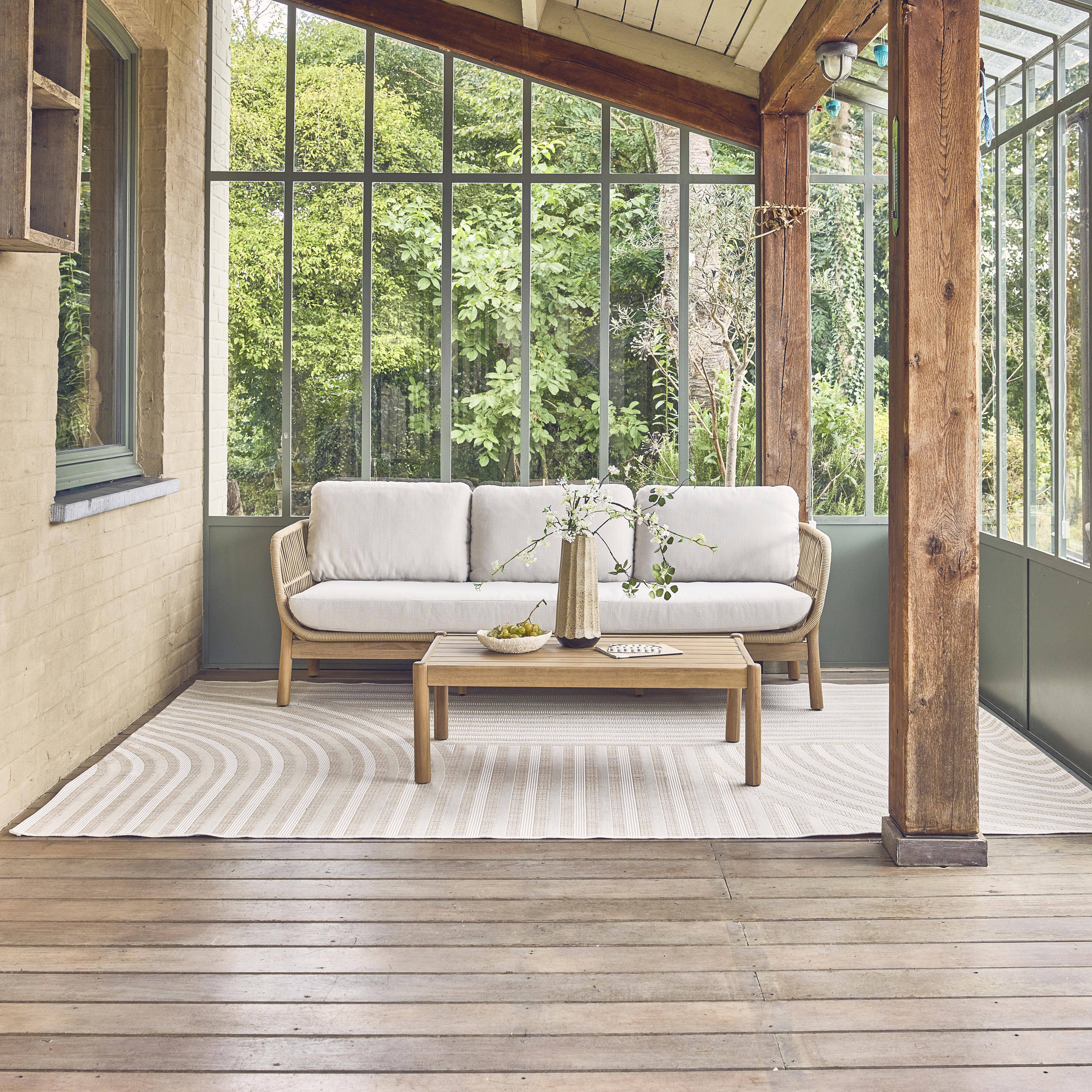 Tappeto per interni/esterni con archi beige, 120 x 170 cm 100% poliestere riciclato Photo4