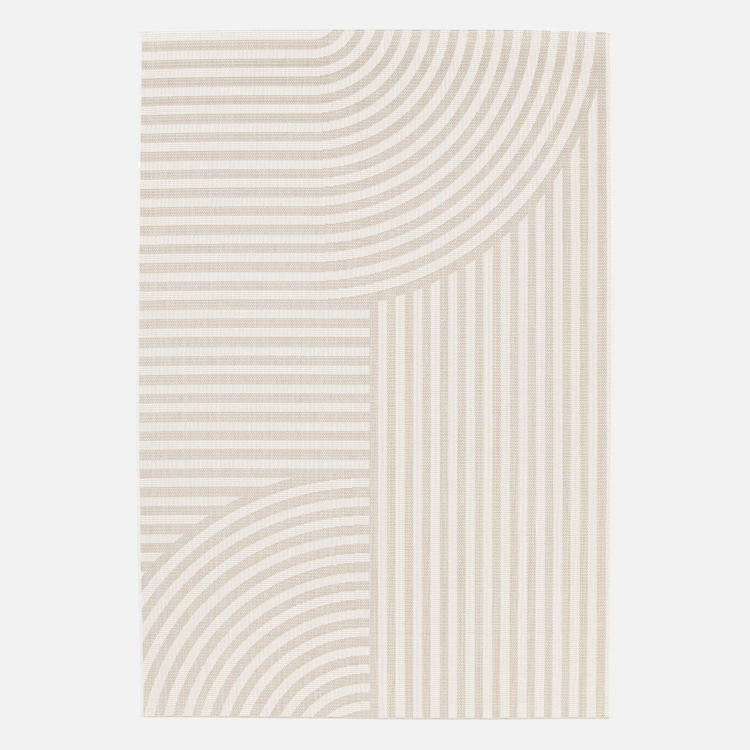 Tapis intérieur/extérieur motif arches beige, 200 x 290cm 100% polyester recyclé  Photo5