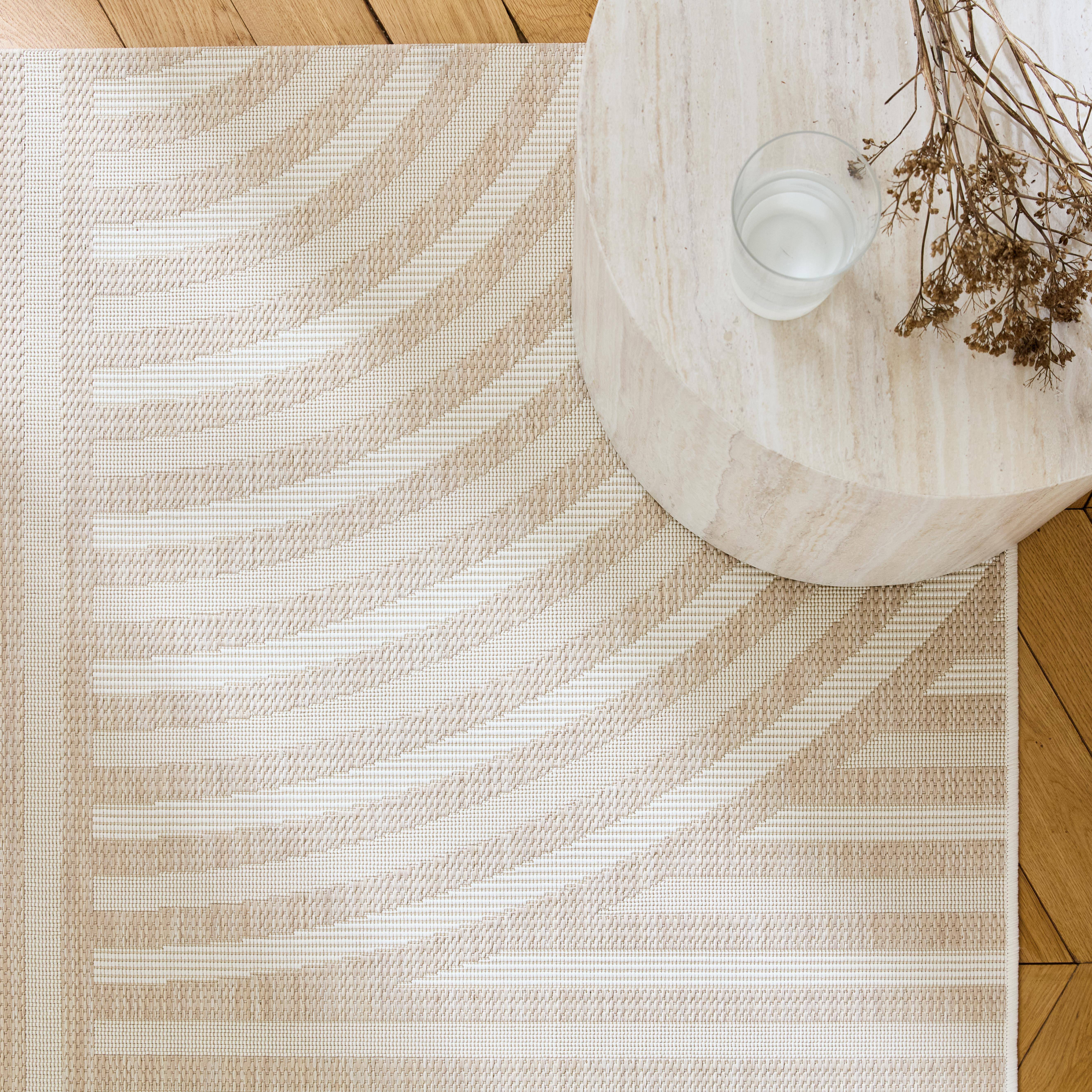 Tapis intérieur/extérieur motif arches beige, 200 x 290cm 100% polyester recyclé  Photo2