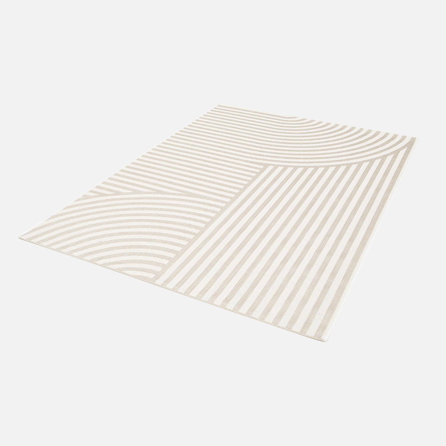 Tapis intérieur/extérieur motif arches beige, 200 x 290cm 100% polyester recyclé  Photo7