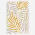 Tapis intérieur/extérieur motif végétal beige et moutarde 120x170cm, polyester recyclé  Photo2