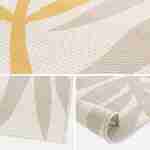 Tappeto per interni/esterni con motivo vegetale beige e senape 120x170cm, poliestere riciclato Photo3