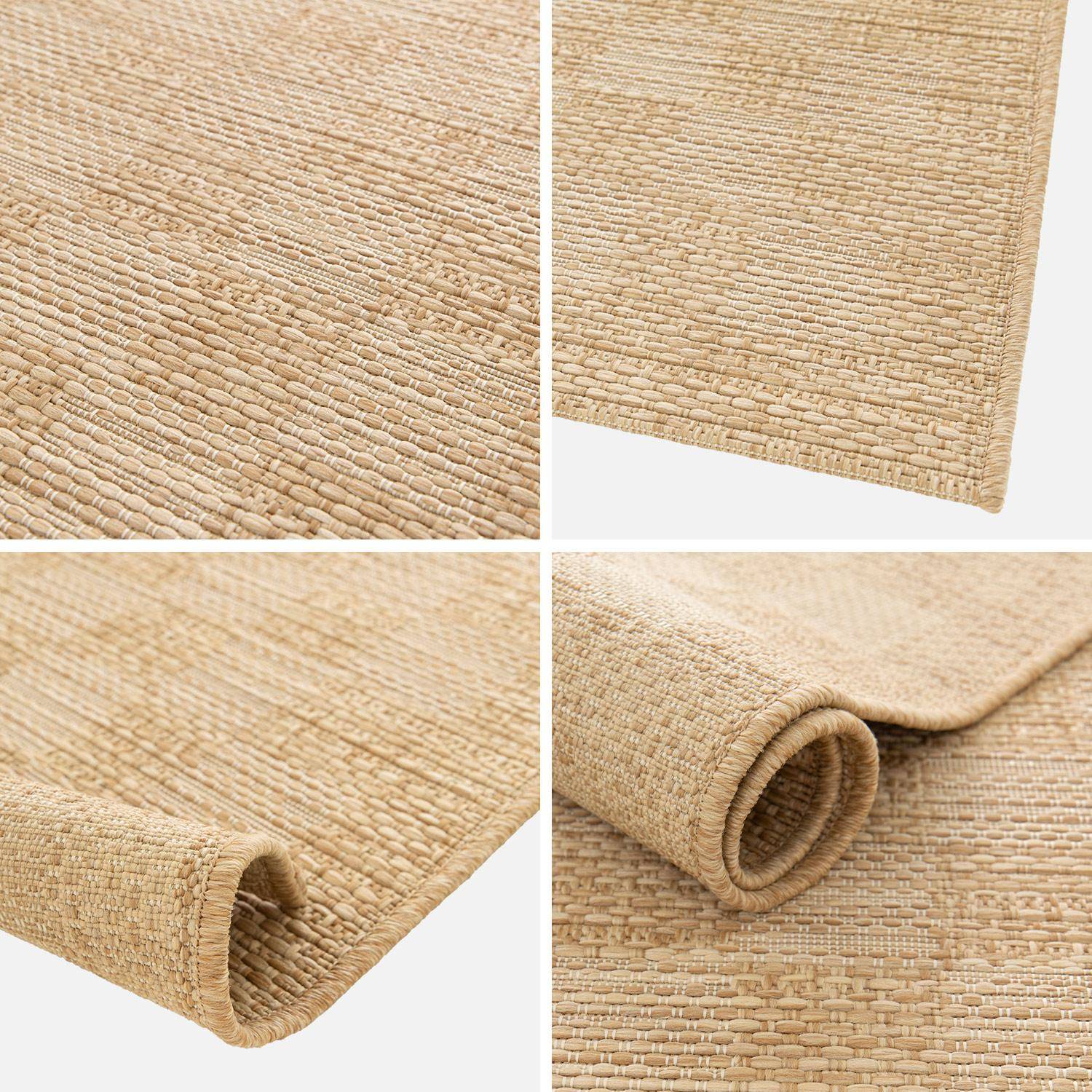 Jute-effect indoor/outdoor rug with chequered pattern, Carrie, 230x160x1 cm Photo3