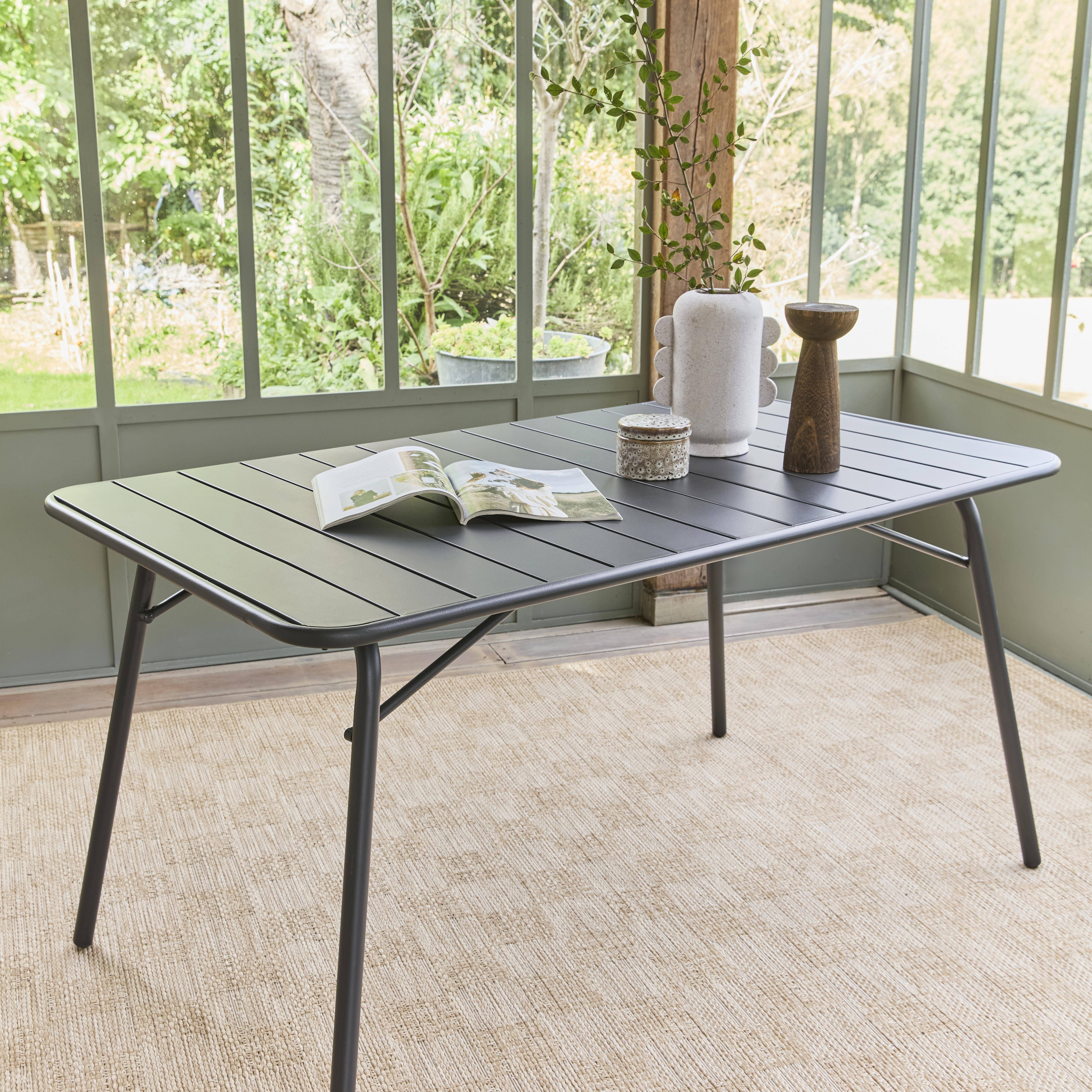 Jute-effect indoor/outdoor rug with chequered pattern, Carrie, 230x160x1 cm Photo1