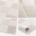 Tapis intérieur/extérieur motif damier beige 120x170cm polyester recyclé  Photo3
